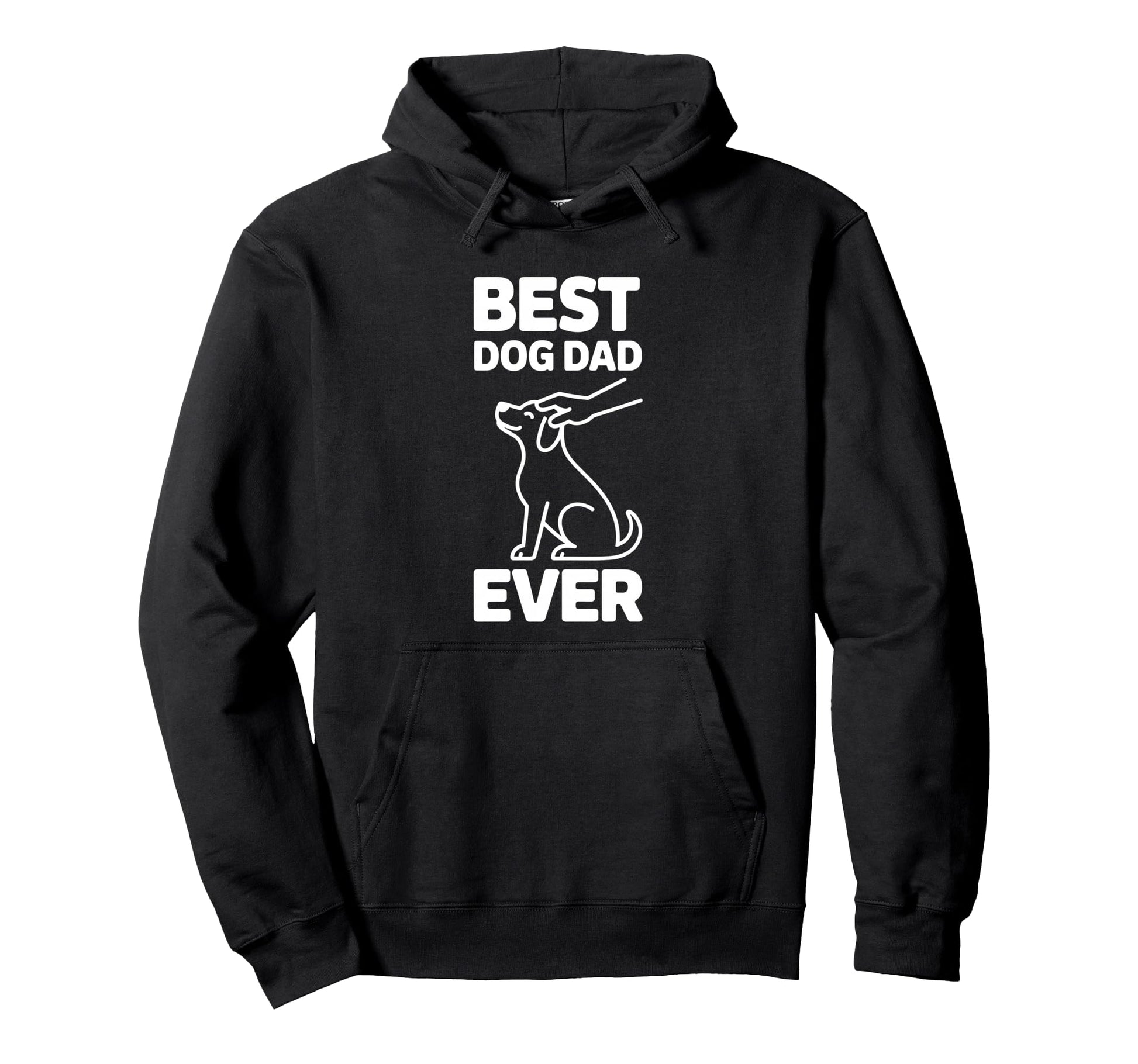 Best Dog Dad Ever Minimalist Pet Hoodie - Casual Everyday Wear for Adults - T-Shirt, Sweatshirt, Hoodie
