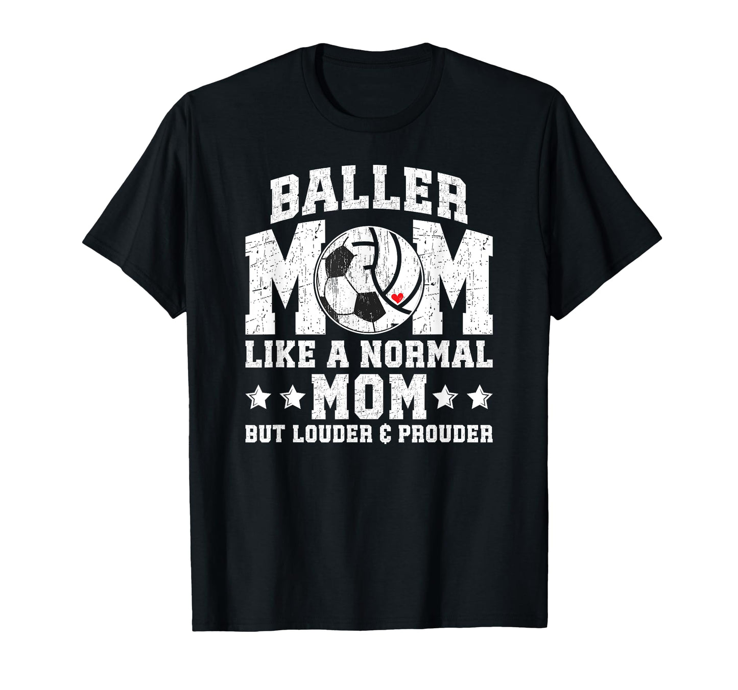 Baller Mom Louder Prouder Volleyball T-Shirt - Minimalist Print Unisex - T-Shirt, Sweatshirt, Hoodie