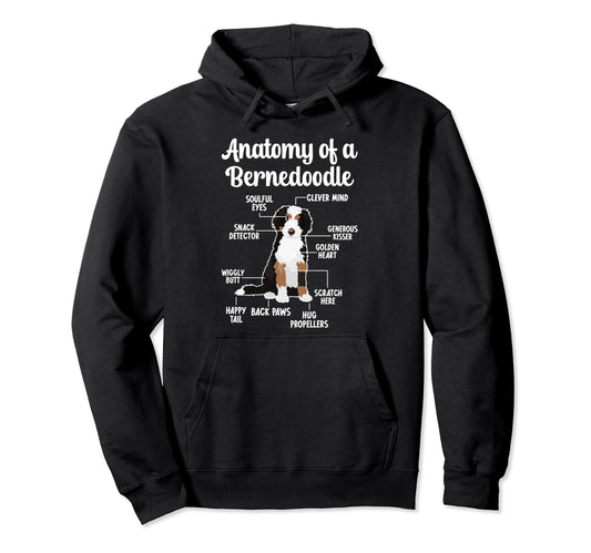 Anatomy Bernedoodle Owner Bernedoodle Dad Hoodie - Minimalist Print Unisex - T-Shirt, Sweatshirt, Hoodie