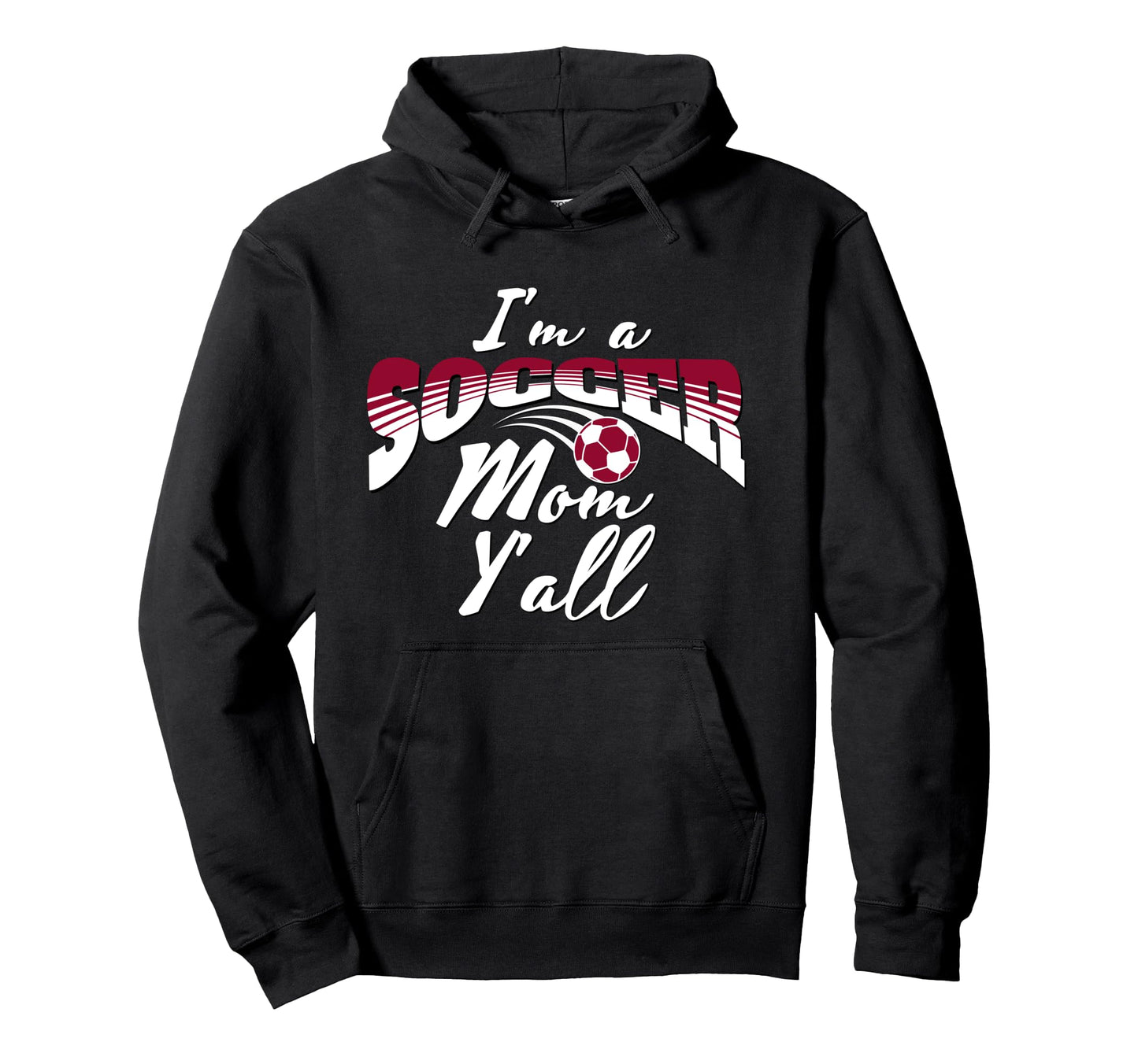 Mom Soccer Lover Soccer Mom Gift Maroon Hoodie - Aesthetic Graphic Unisex - T-Shirt, Sweatshirt, Hoodie