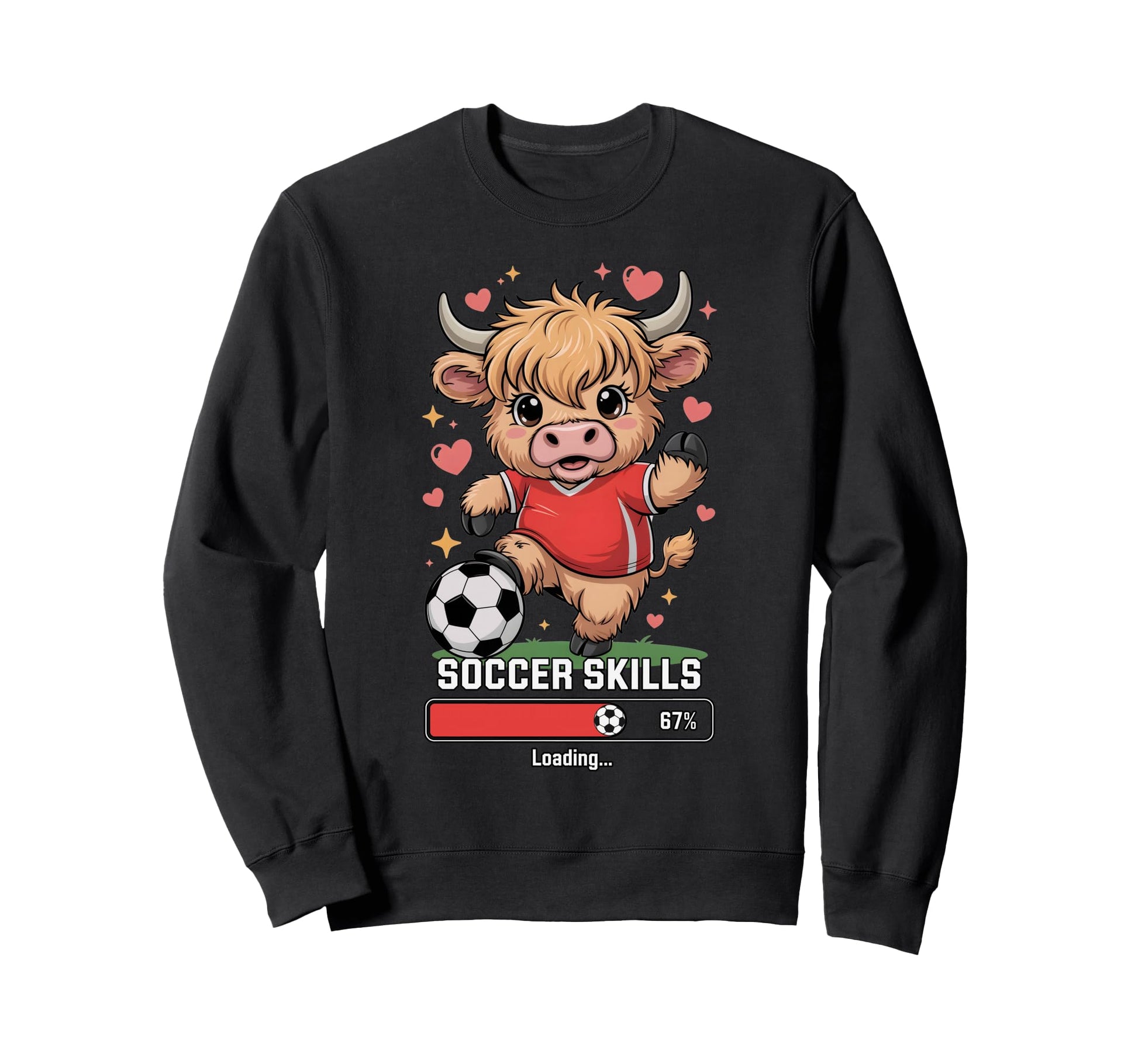 Soccer Skills Loading Heifer Team Sweatshirt - Graphic Print for Adults - T-Shirt, Sweatshirt, Hoodie