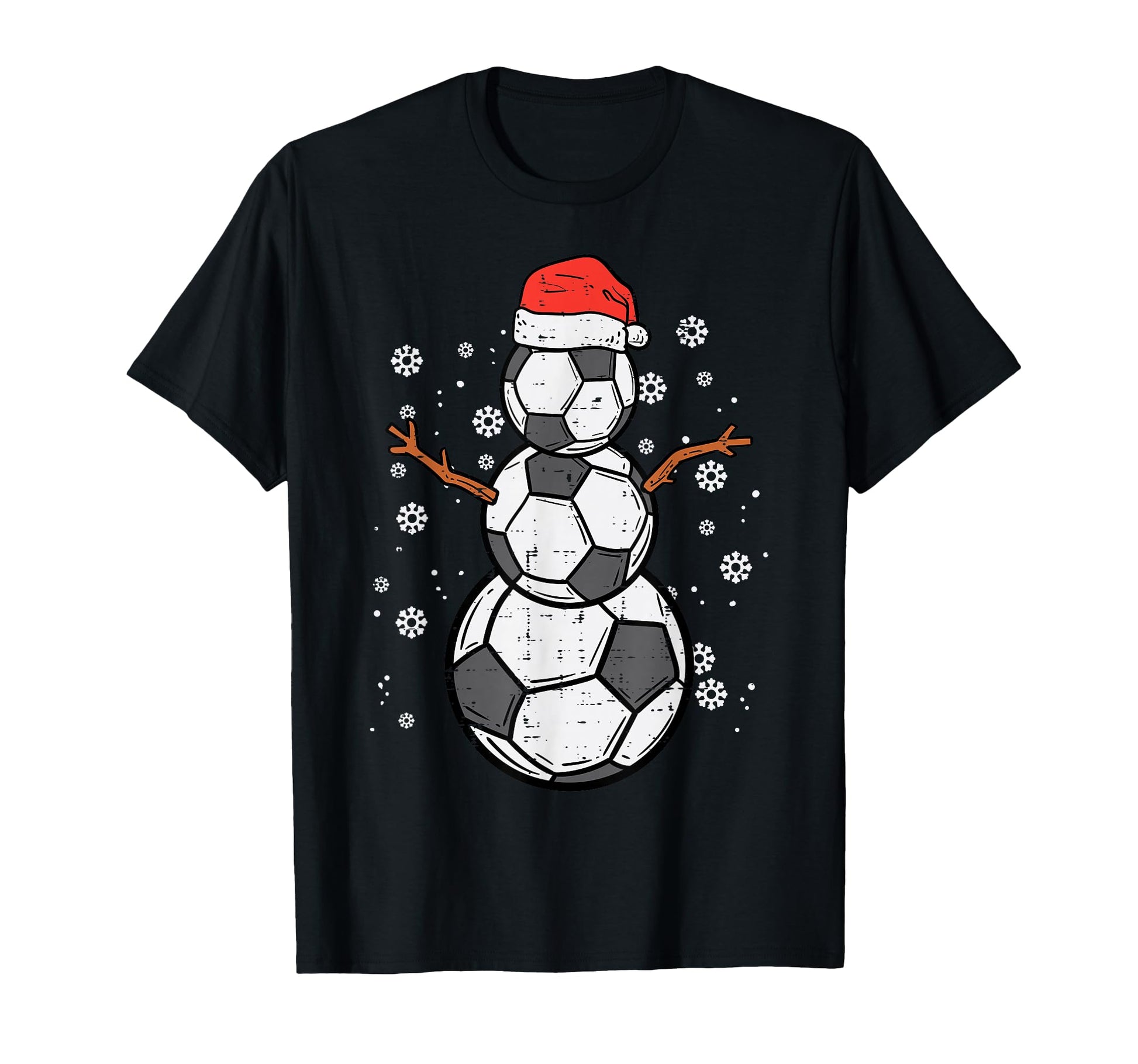 Soccer Snowman Sports T-Shirt - Graphic Print Unisex - T-Shirt, Sweatshirt, Hoodie