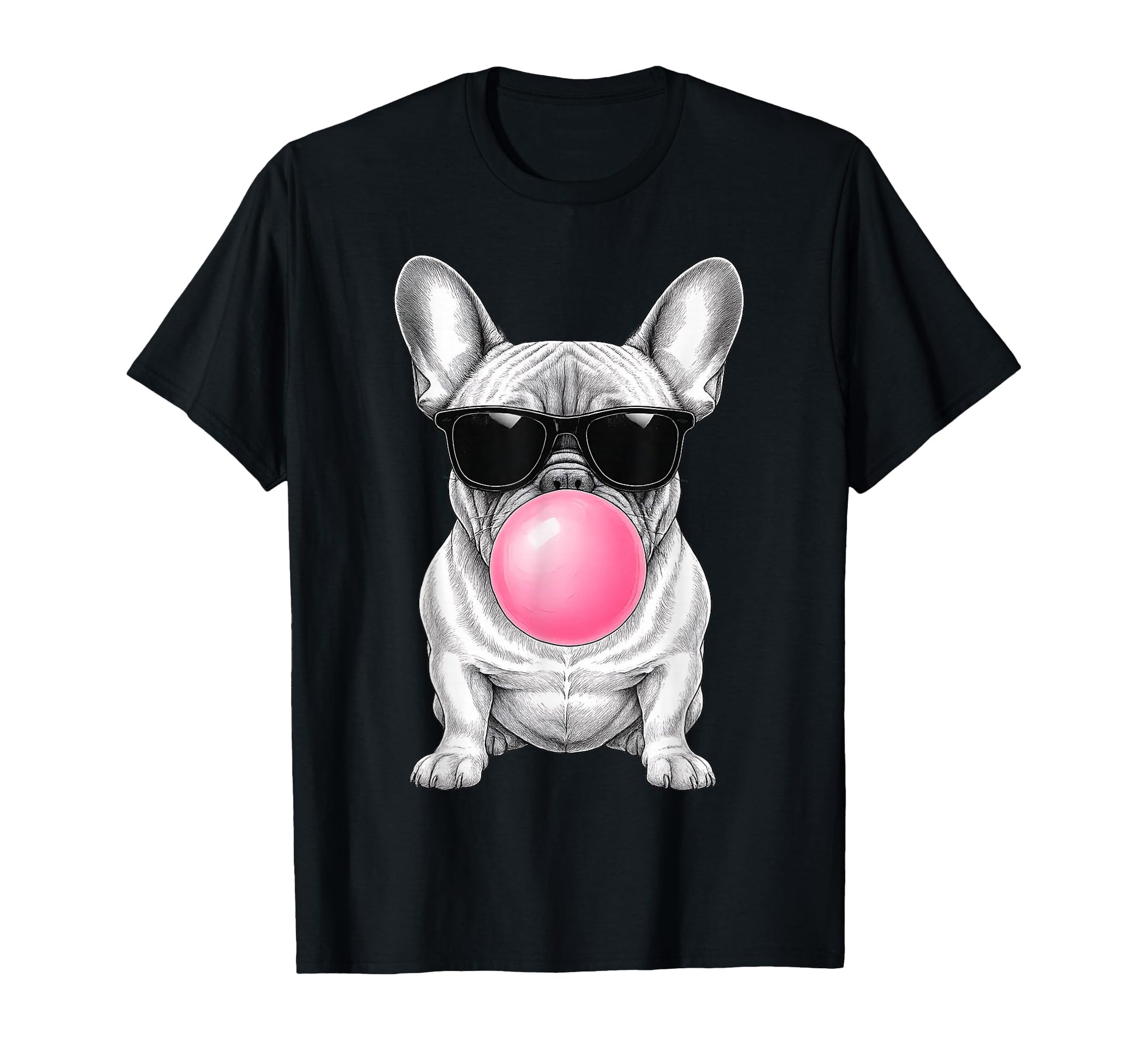 French Bulldog Blowing Bubble Funny T-Shirt - Streetwear Style Men Women - T-Shirt, Sweatshirt, Hoodie