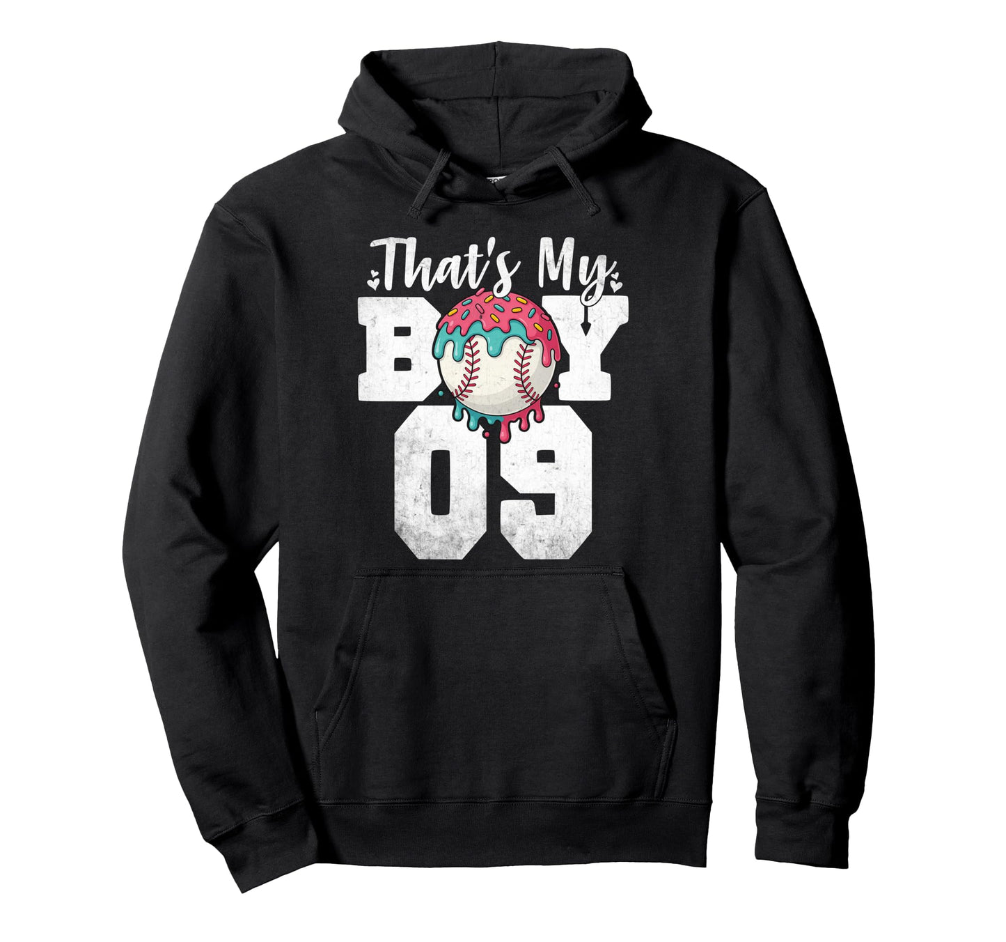 Thats My Baseball 9 Number Mom Dad 9 Hoodie - Minimalist Print for Adults - T-Shirt, Sweatshirt, Hoodie