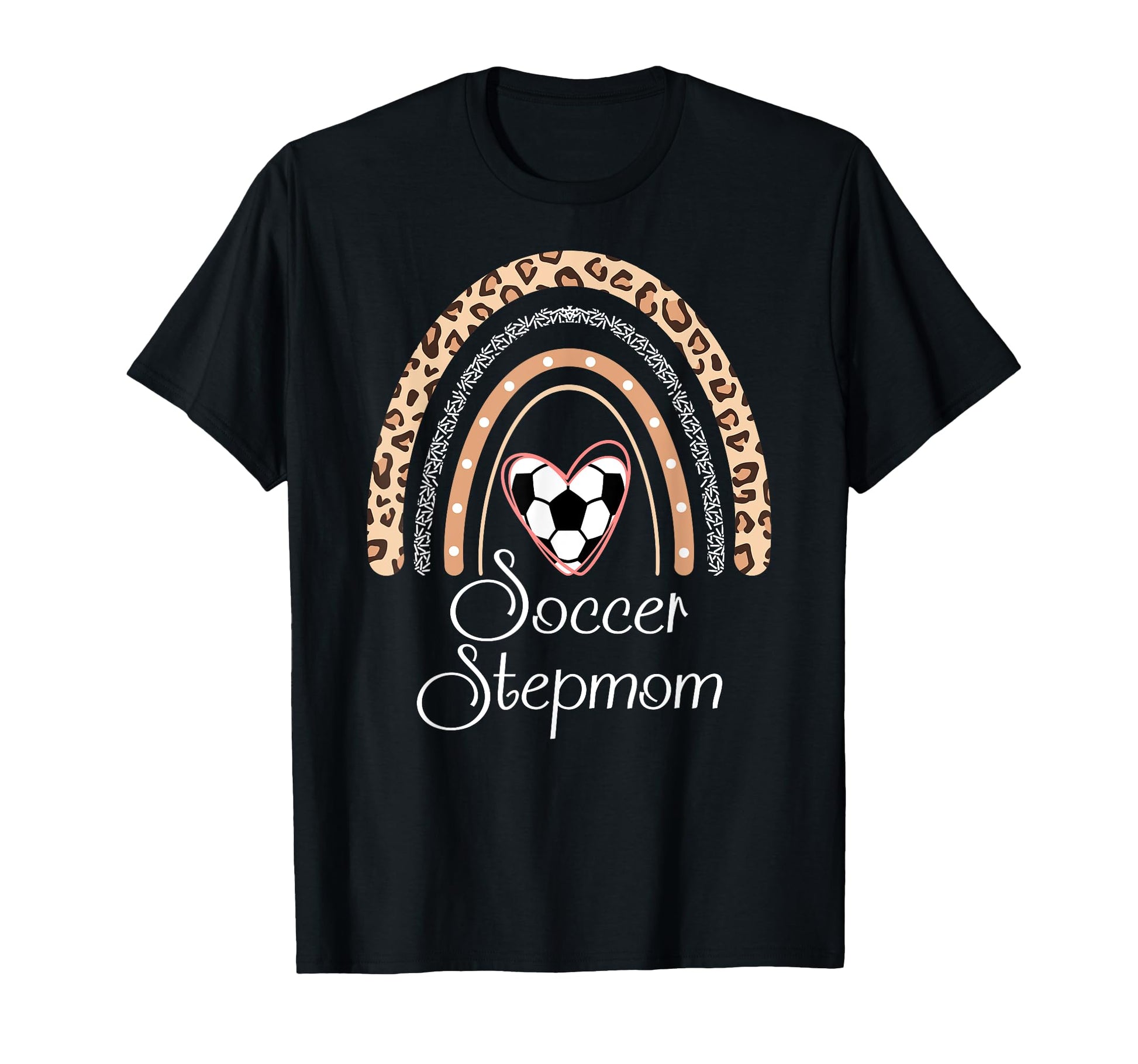 Soccer Stepmom Boho Rainbow Funny Soccer T-Shirt - Graphic Print Unisex - T-Shirt, Sweatshirt, Hoodie