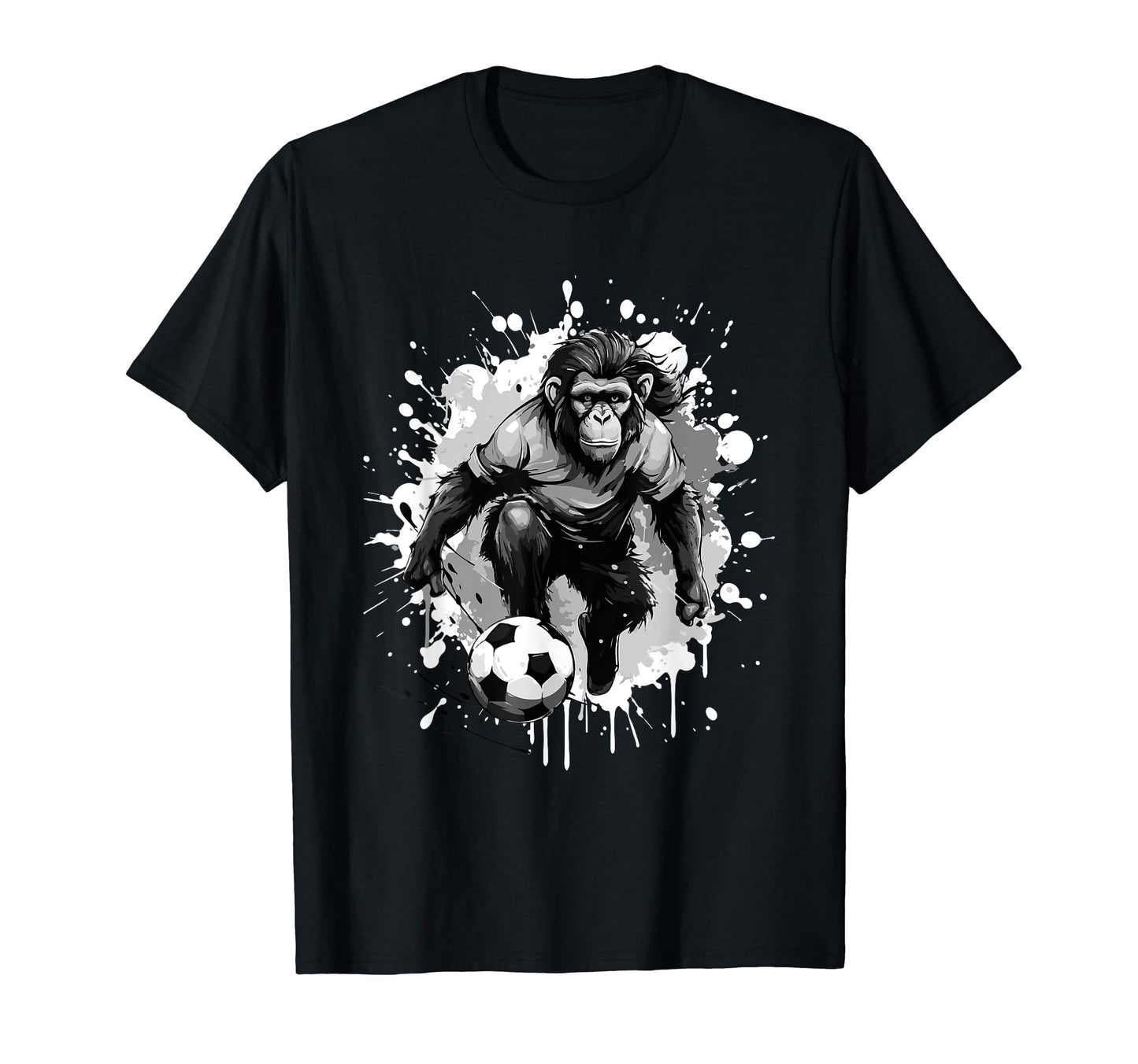 Monkey Playing Soccer Team Sports Animal T-Shirt - Streetwear Style Unisex - T-Shirt, Sweatshirt, Hoodie