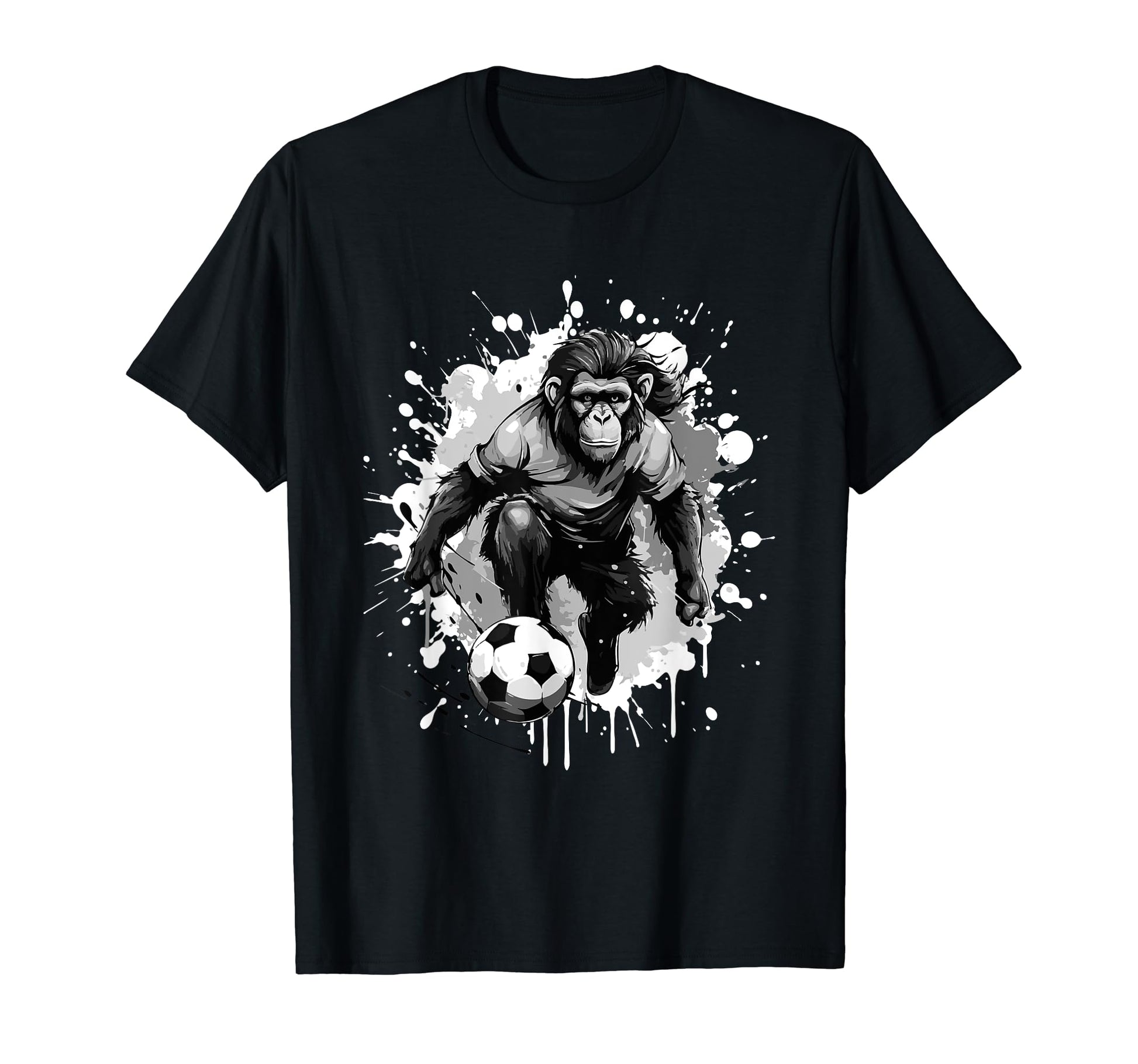 Monkey Playing Soccer Team Sports Animal T-Shirt - Streetwear Style Unisex - T-Shirt, Sweatshirt, Hoodie