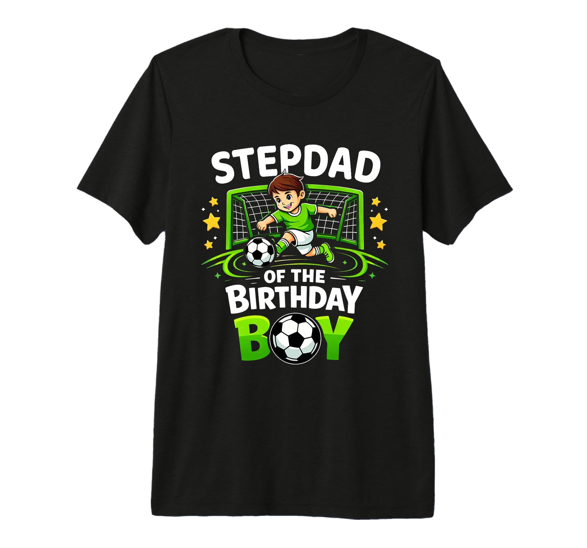 Stepdad Birthday Soccer Ball Funny Soccer T-Shirt - Novelty Apparel Unisex - T-Shirt, Sweatshirt, Hoodie