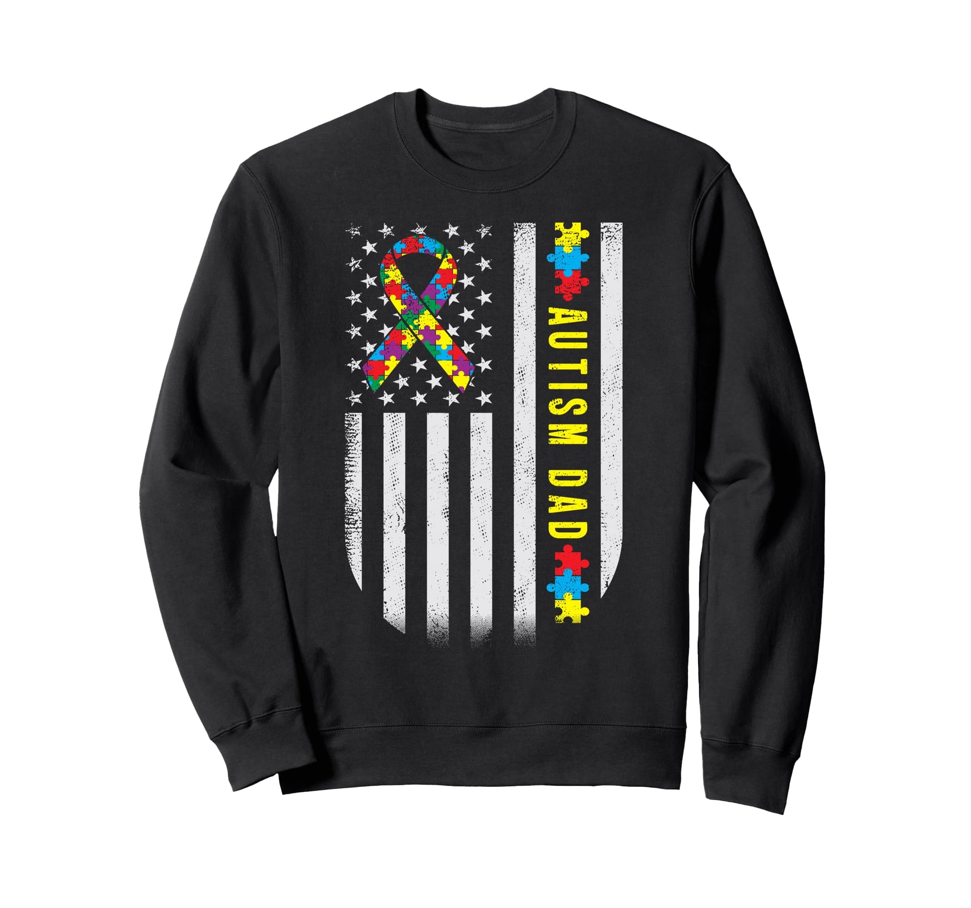 Autism Awareness Day Dad Autistic Sweatshirt - Graphic Print Unisex - T-Shirt, Sweatshirt, Hoodie