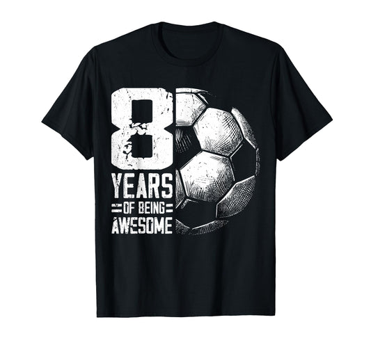 8Th Birthday Soccer Player Football 8 T-Shirt - Custom Art Print Unisex - T-Shirt, Sweatshirt, Hoodie