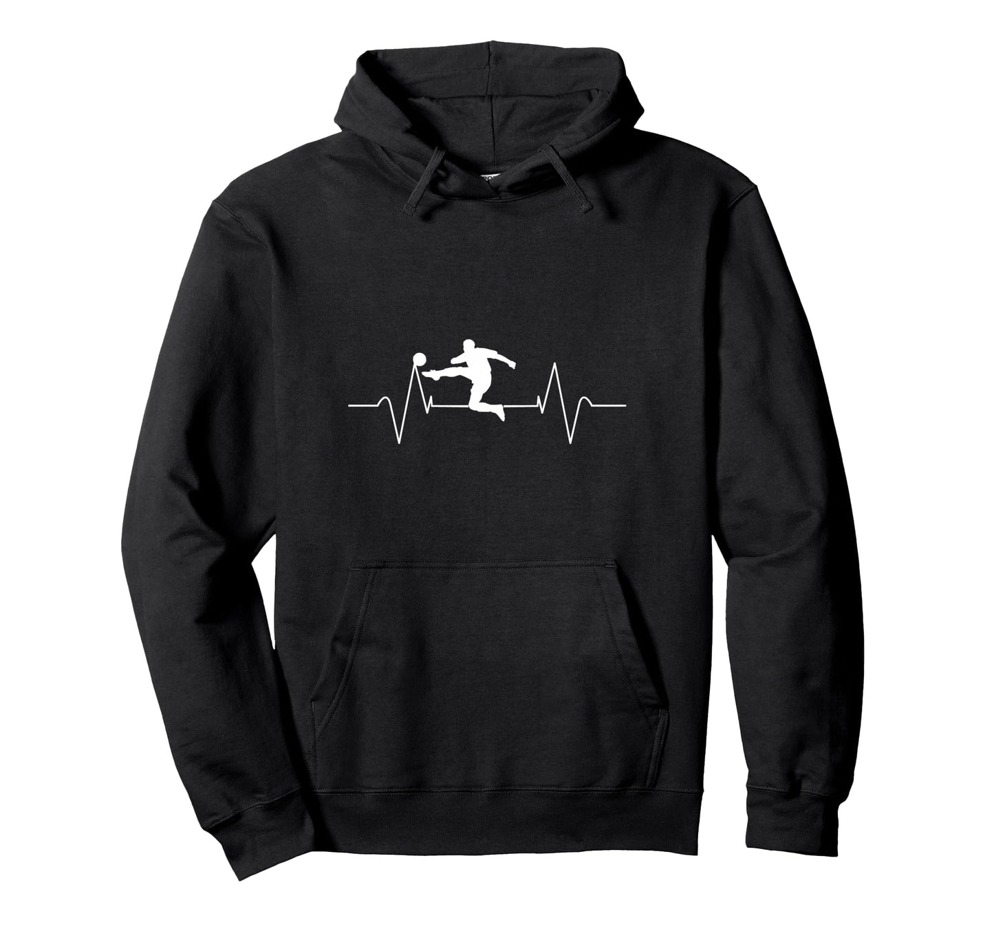 Soccer Heartbeat Soccer Player Gift Hoodie - Minimalist Print for Adults - T-Shirt, Sweatshirt, Hoodie