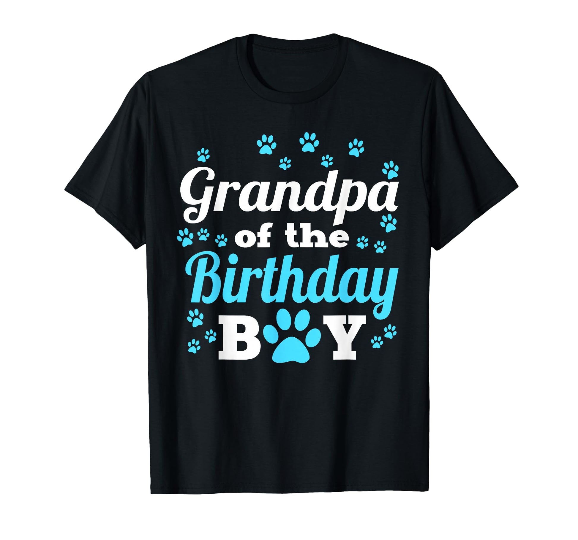 Grandpa Birthday Dog Paw Bday Party T-Shirt - Minimalist Print Unisex - T-Shirt, Sweatshirt, Hoodie
