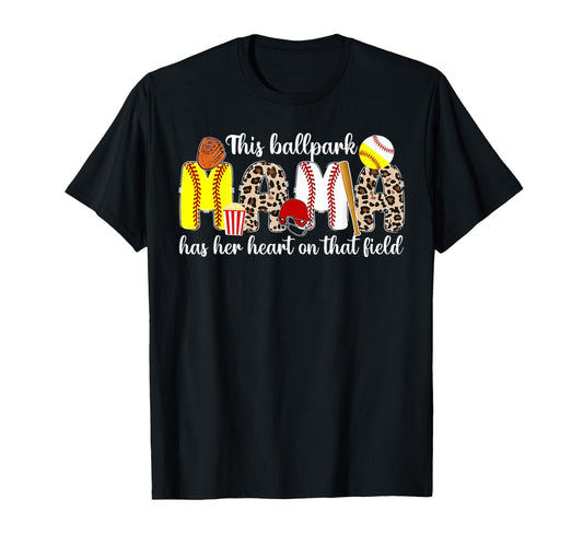 Ballpark Mama Proud Baseball Softball T-Shirt - Trendy Graphic Men Women - T-Shirt, Sweatshirt, Hoodie