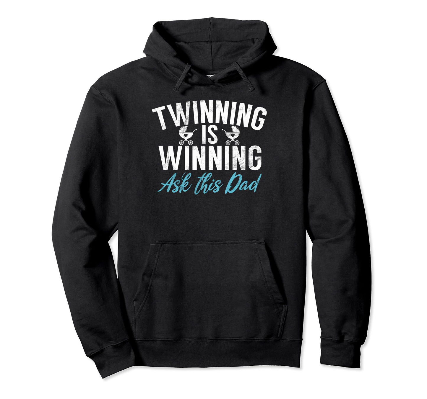 Twinning Is Winning Ask This Dad Twin Dad Hoodie - Minimalist Print Unisex - T-Shirt, Sweatshirt, Hoodie