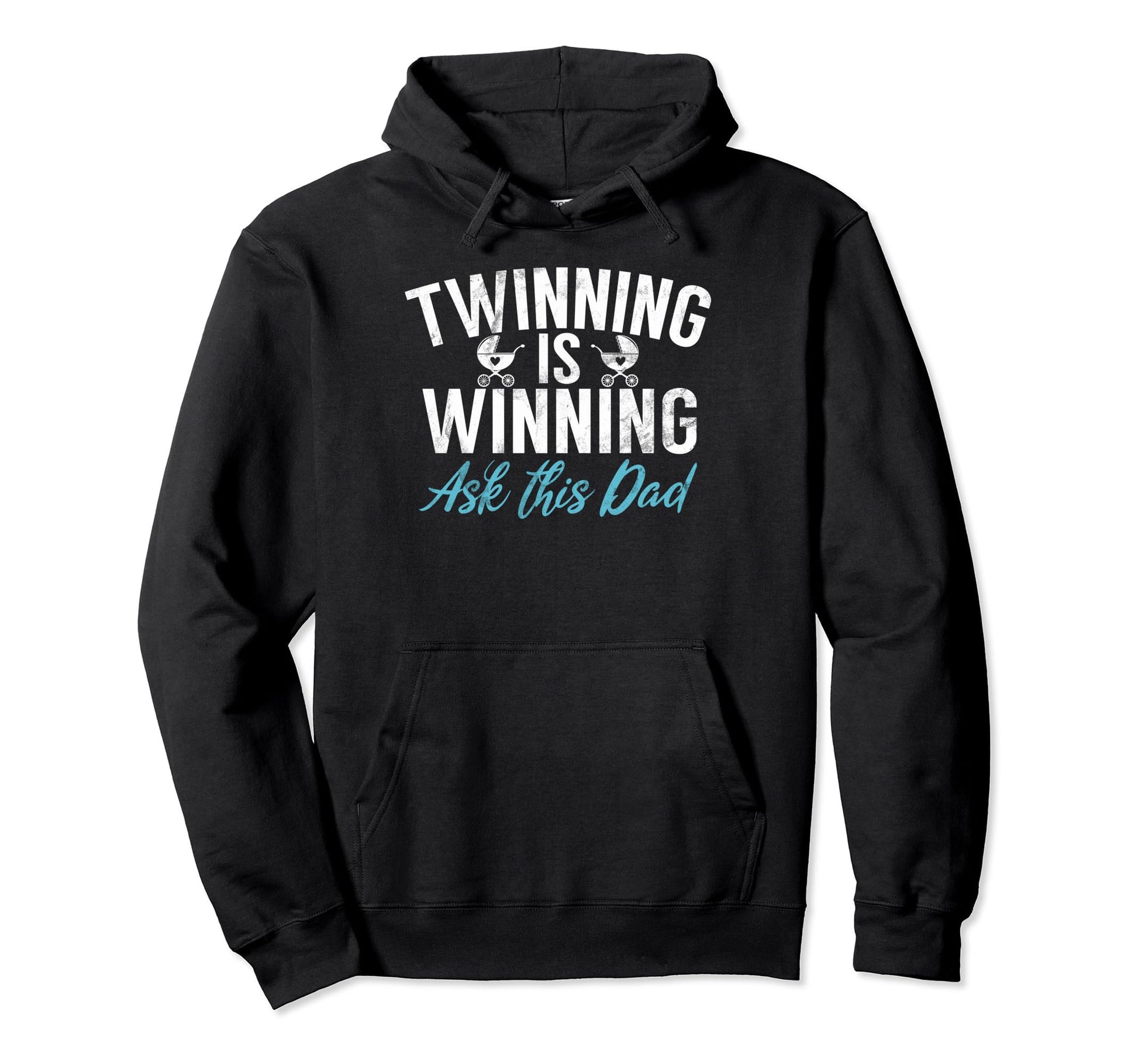 Twinning Is Winning Ask This Dad Twin Dad Hoodie - Minimalist Print Unisex - T-Shirt, Sweatshirt, Hoodie