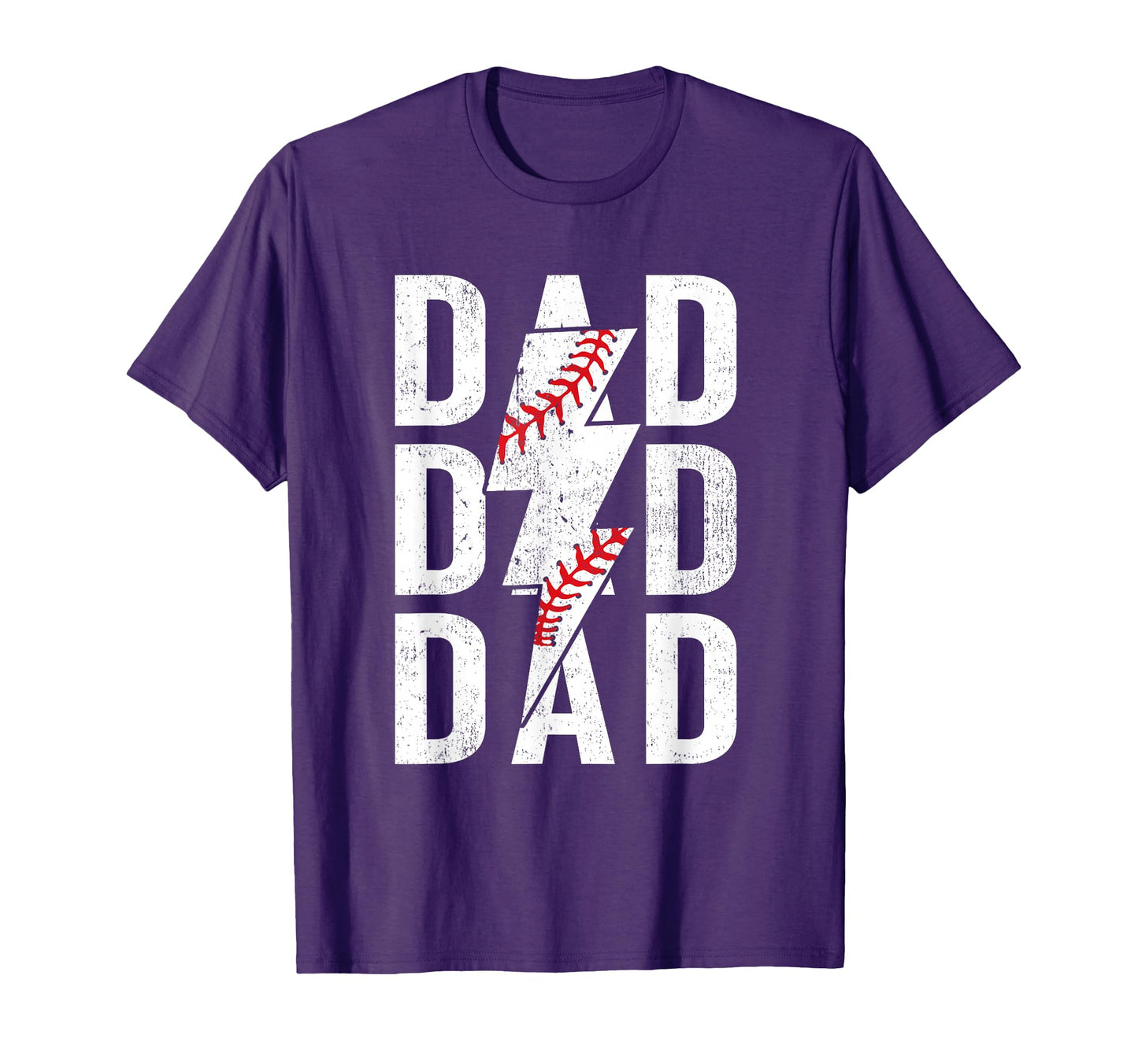 Proud Baseball Dad Lightning T-Shirt - Casual Everyday Wear for Adults - T-Shirt, Sweatshirt, Hoodie