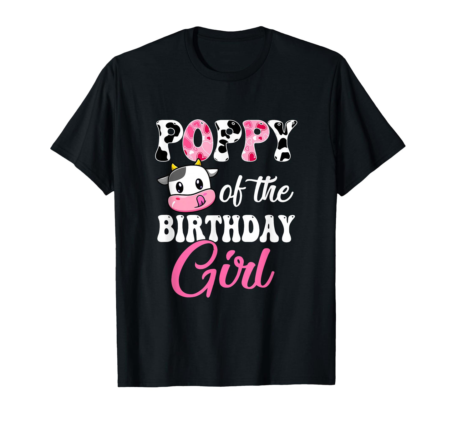 Poppy Birthday Farm Cow 1St Birthday T-Shirt - Novelty Apparel Men Women - T-Shirt, Sweatshirt, Hoodie