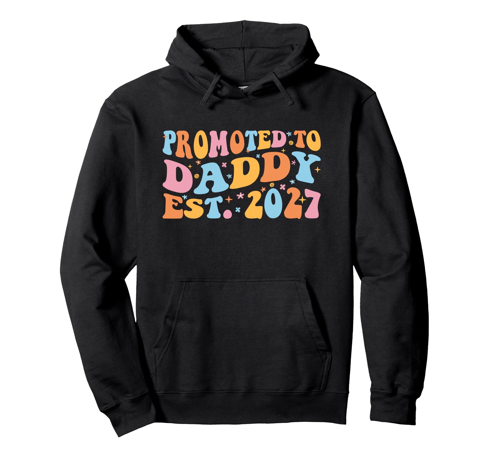 Promoted To Daddy 2027 Pregnancy Hoodie - Graphic Print for Adults - T-Shirt, Sweatshirt, Hoodie