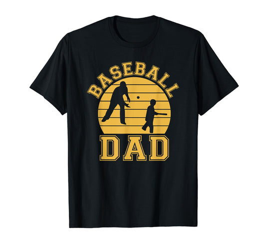 Baseball Dad Father Son Proud T-Shirt - Casual Everyday Wear for Adults - T-Shirt, Sweatshirt, Hoodie