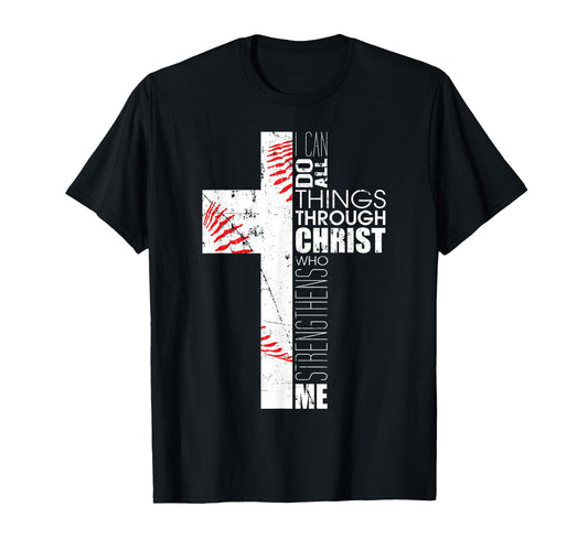 Baseball Christian Cross Gifts T-Shirt - Minimalist Print Unisex - T-Shirt, Sweatshirt, Hoodie
