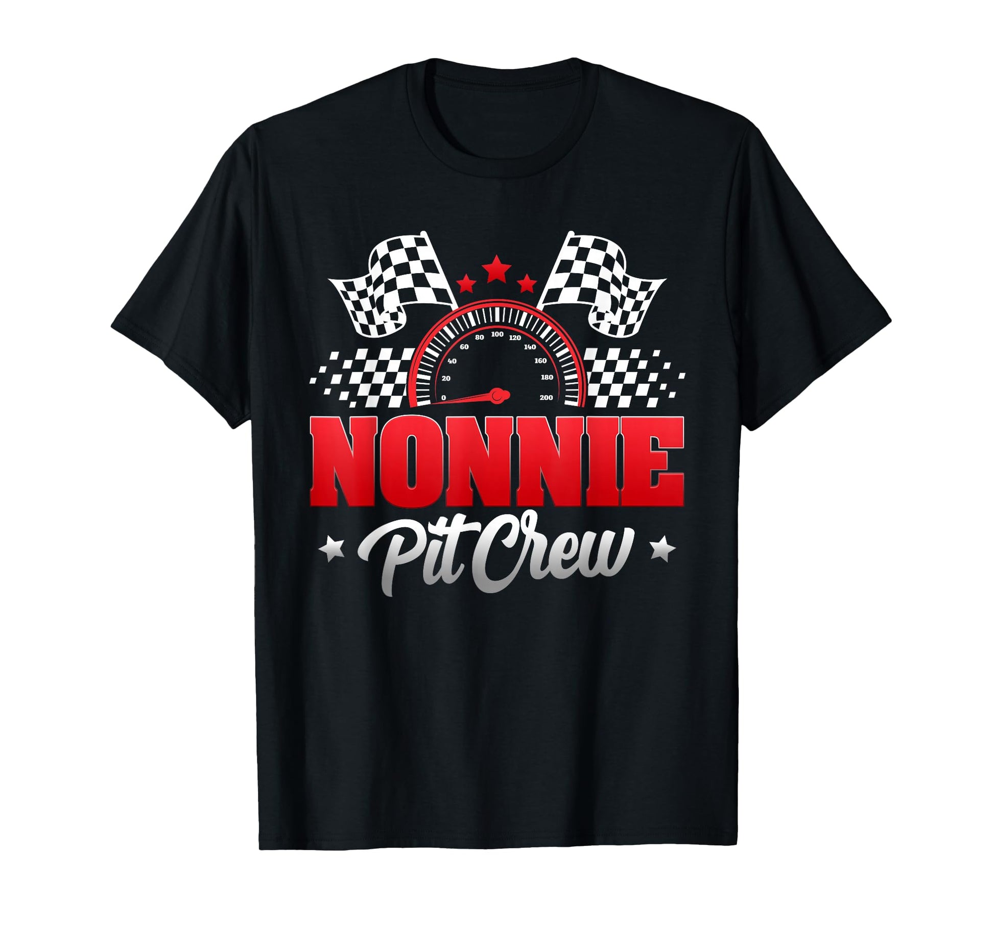 Nonnie Pit Crew Race Car Birthday Family T-Shirt - Graphic Print Men Women - T-Shirt, Sweatshirt, Hoodie