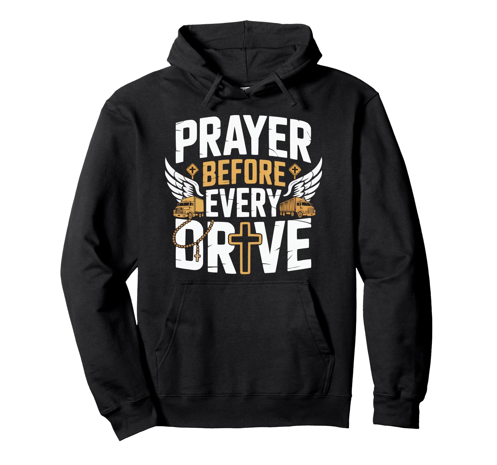 Christian Truck Driver Trucker Christianity Hoodie - Trendy Graphic Unisex - T-Shirt, Sweatshirt, Hoodie