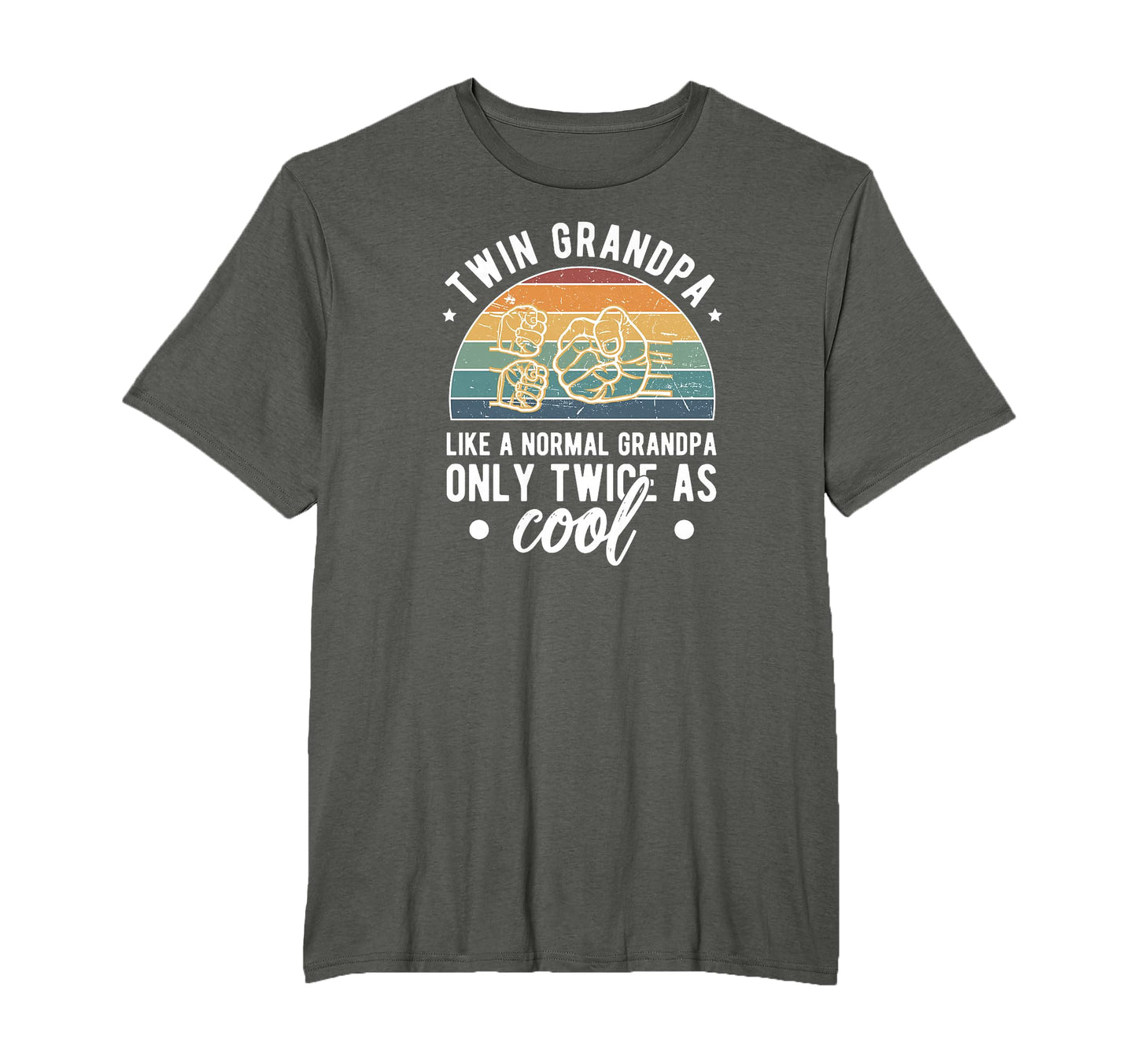 Twin Grandpa Twice As Grandpa Twins T-Shirt - Novelty Apparel for Adults - T-Shirt, Sweatshirt, Hoodie