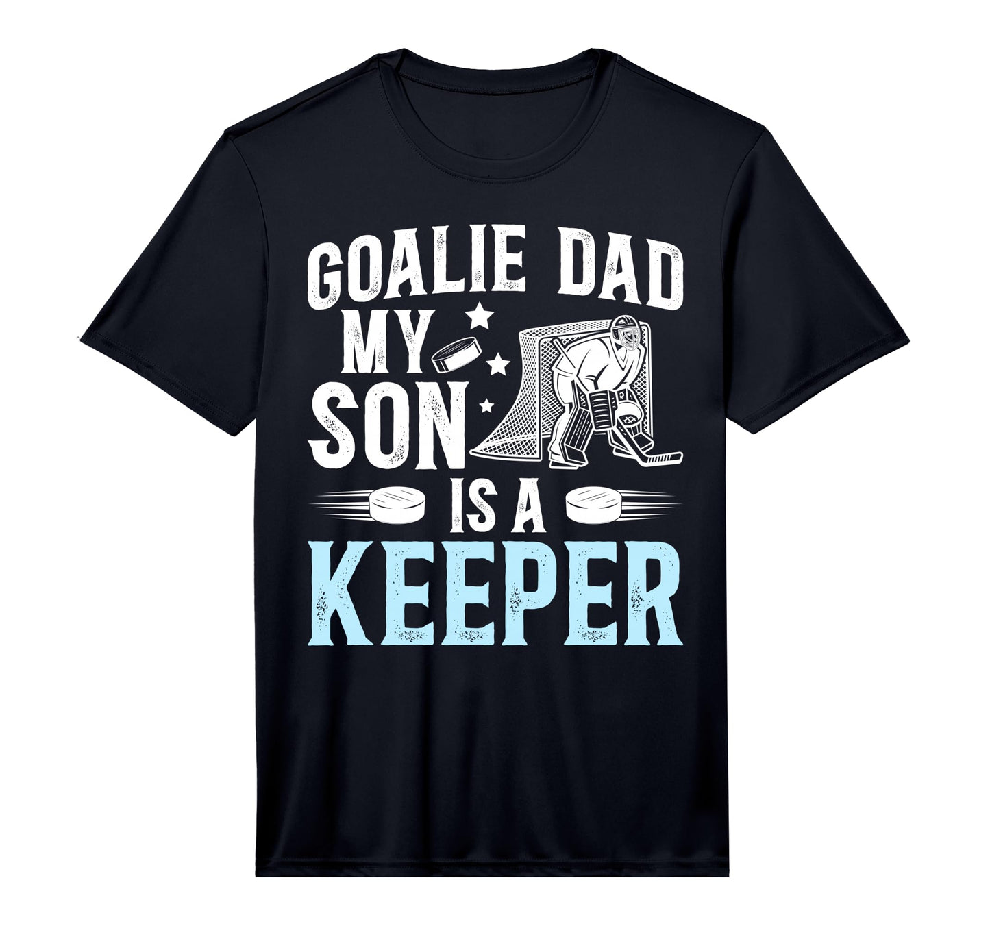 Mens Ice Hockey Goalie Dad Ice Hockey T-Shirt - Novelty Apparel for Adults - T-Shirt, Sweatshirt, Hoodie