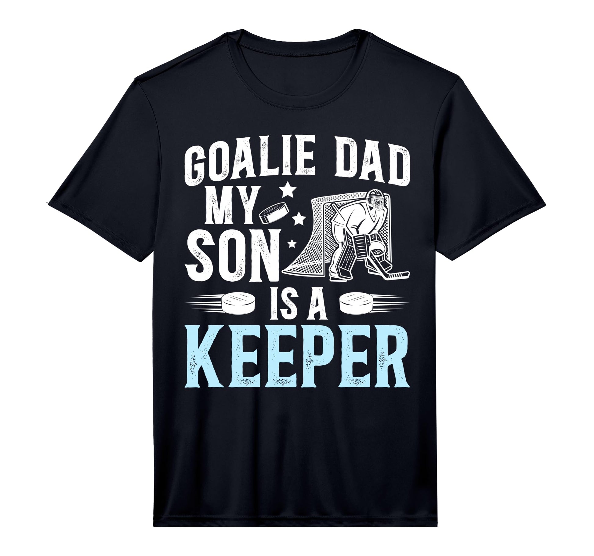 Mens Ice Hockey Goalie Dad Ice Hockey T-Shirt - Novelty Apparel for Adults - T-Shirt, Sweatshirt, Hoodie