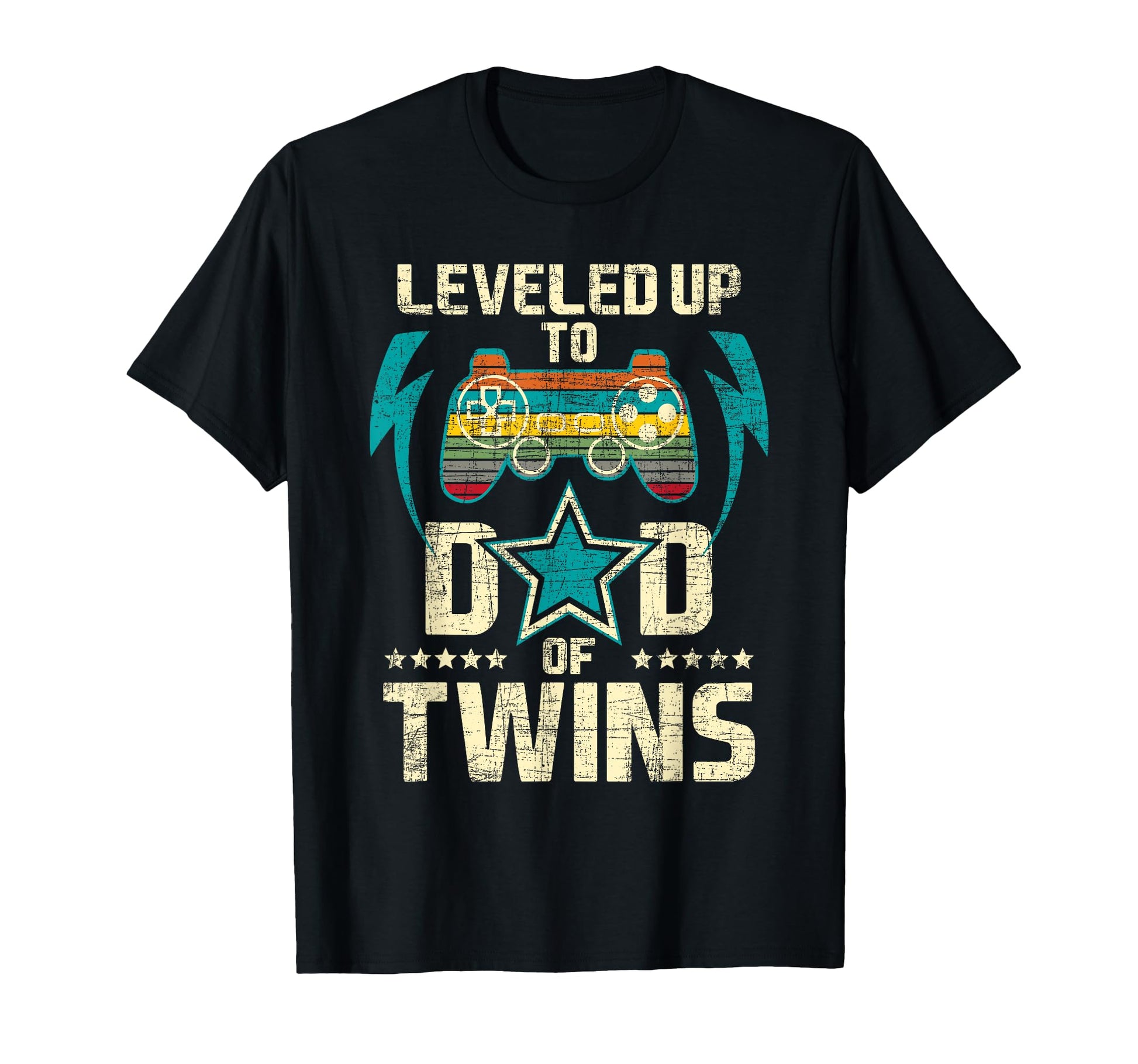 Leveled Up To Dad Twins Twin Dad T-Shirt - Streetwear Style for Adults - T-Shirt, Sweatshirt, Hoodie