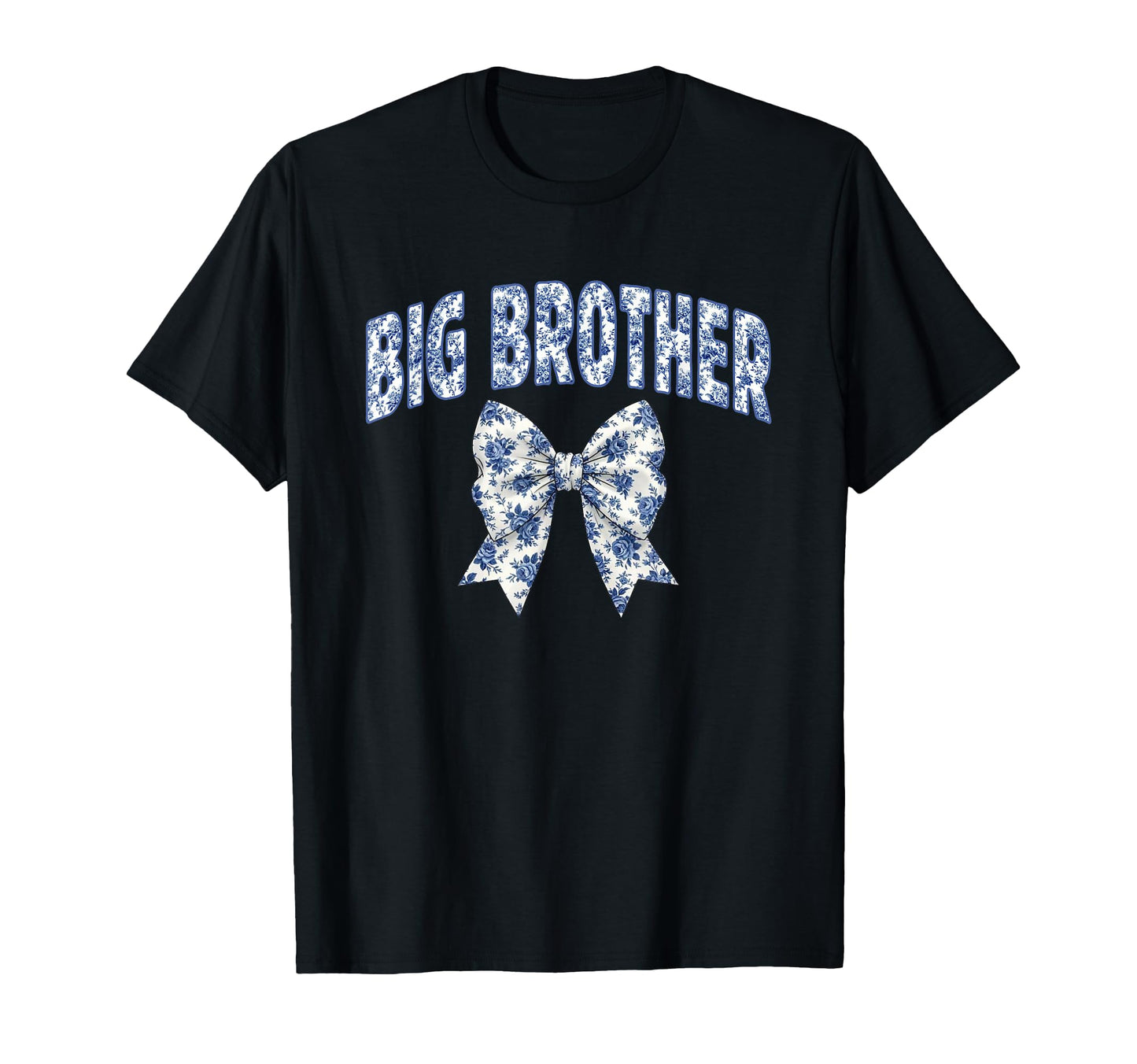 Big Brother Coquette Toile Blue Bow T-Shirt - Aesthetic Graphic for Adults - T-Shirt, Sweatshirt, Hoodie