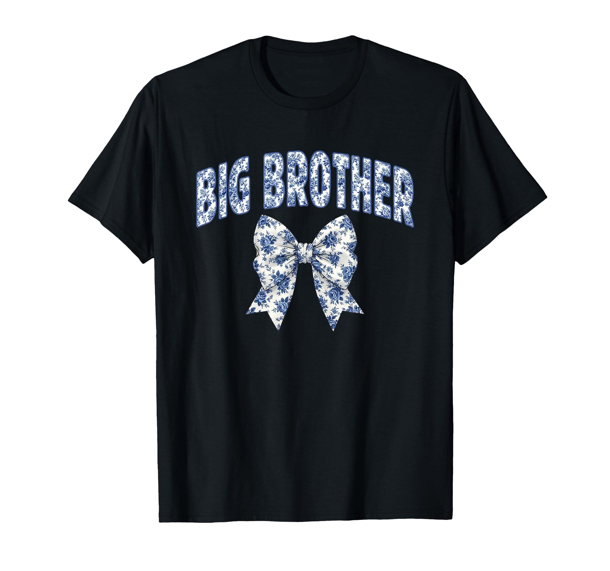 Big Brother Coquette Toile Blue Bow T-Shirt - Aesthetic Graphic for Adults - T-Shirt, Sweatshirt, Hoodie