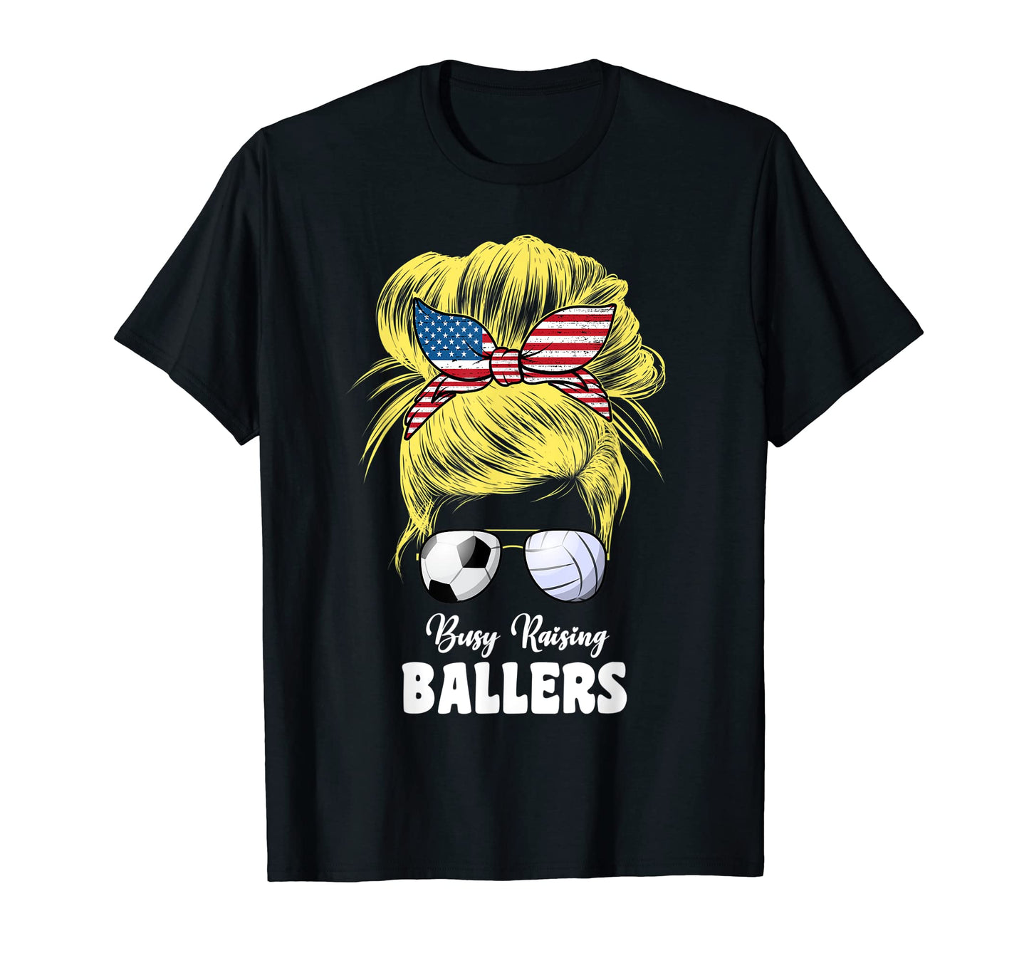 Busy Raising Ballers Volleyball And T-Shirt - Custom Art Print Unisex - T-Shirt, Sweatshirt, Hoodie