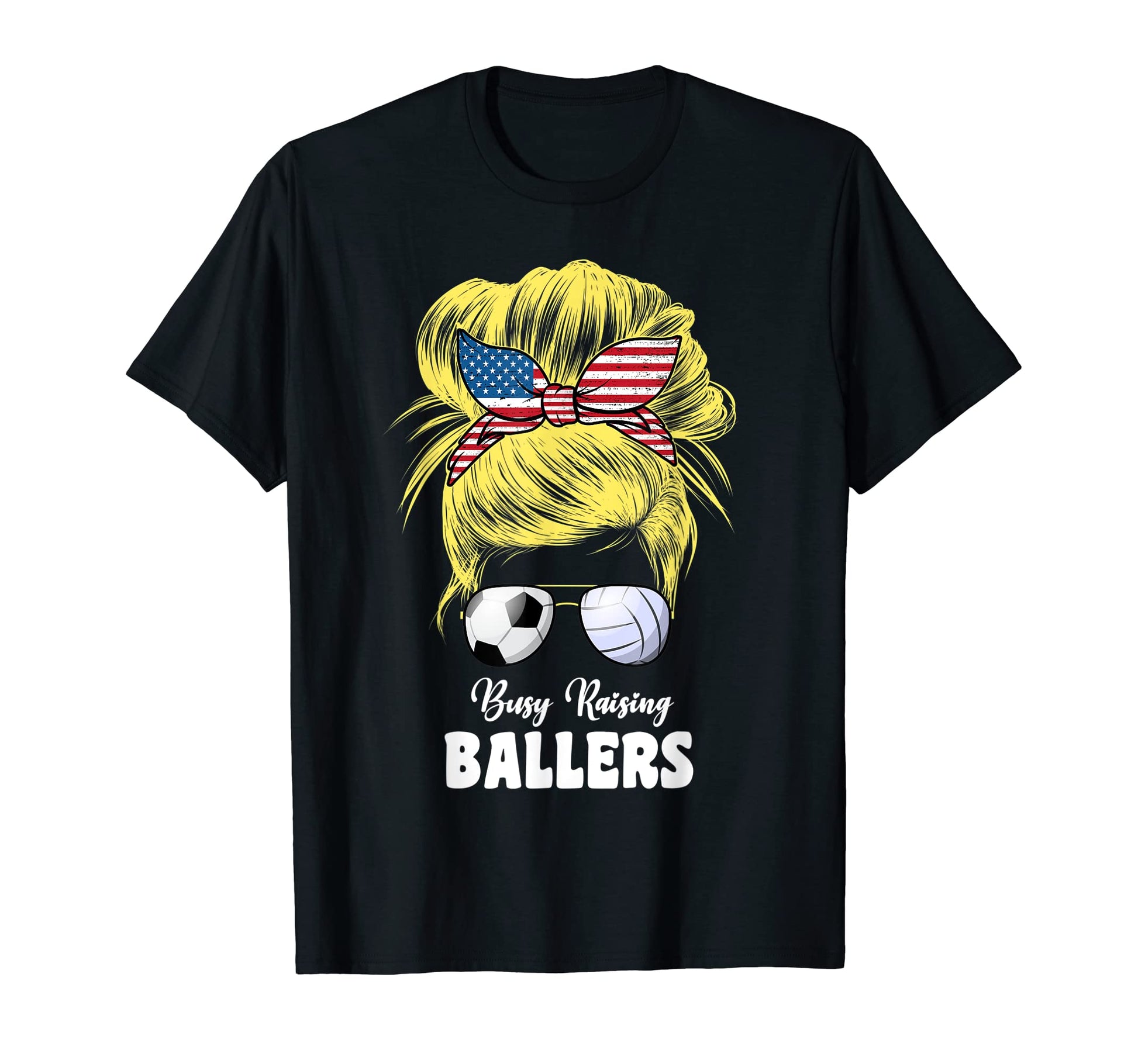 Busy Raising Ballers Volleyball And T-Shirt - Custom Art Print Unisex - T-Shirt, Sweatshirt, Hoodie