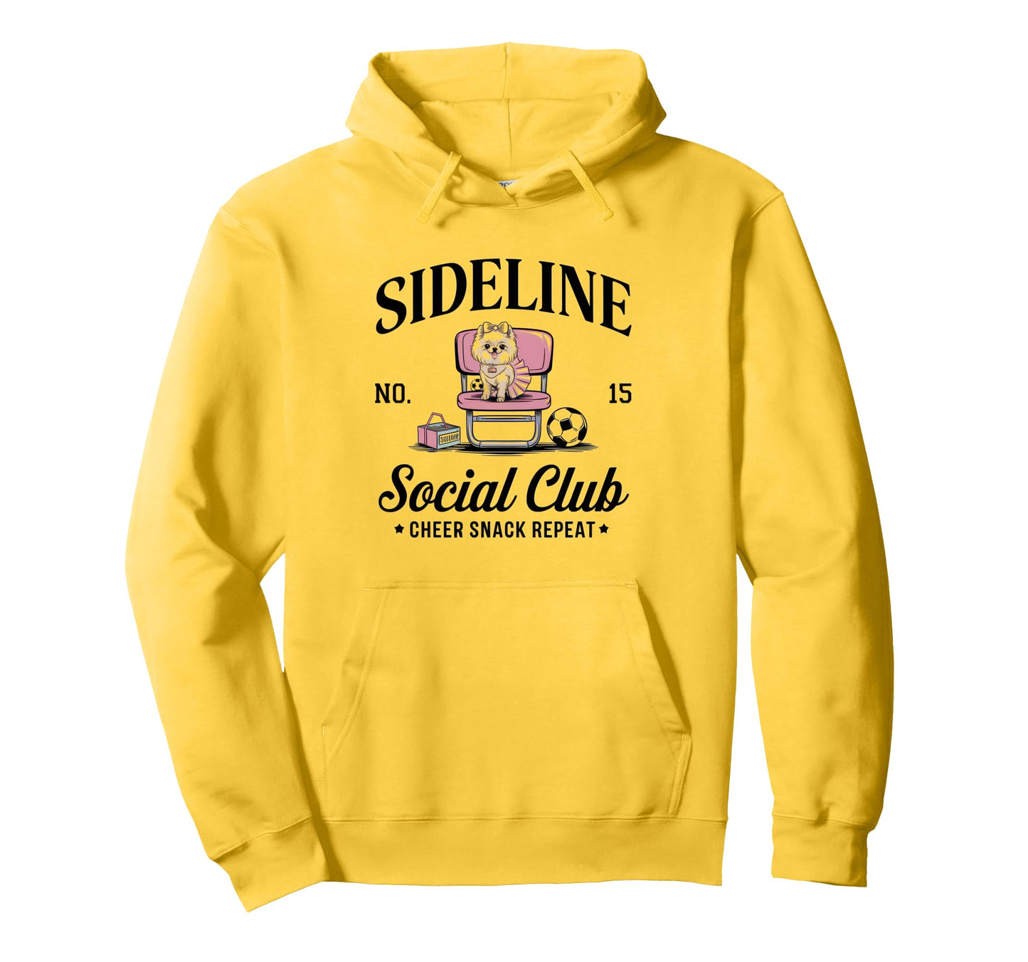 Sideline Social Club Soccer Mom Game Hoodie - Custom Art Print for Adults - T-Shirt, Sweatshirt, Hoodie