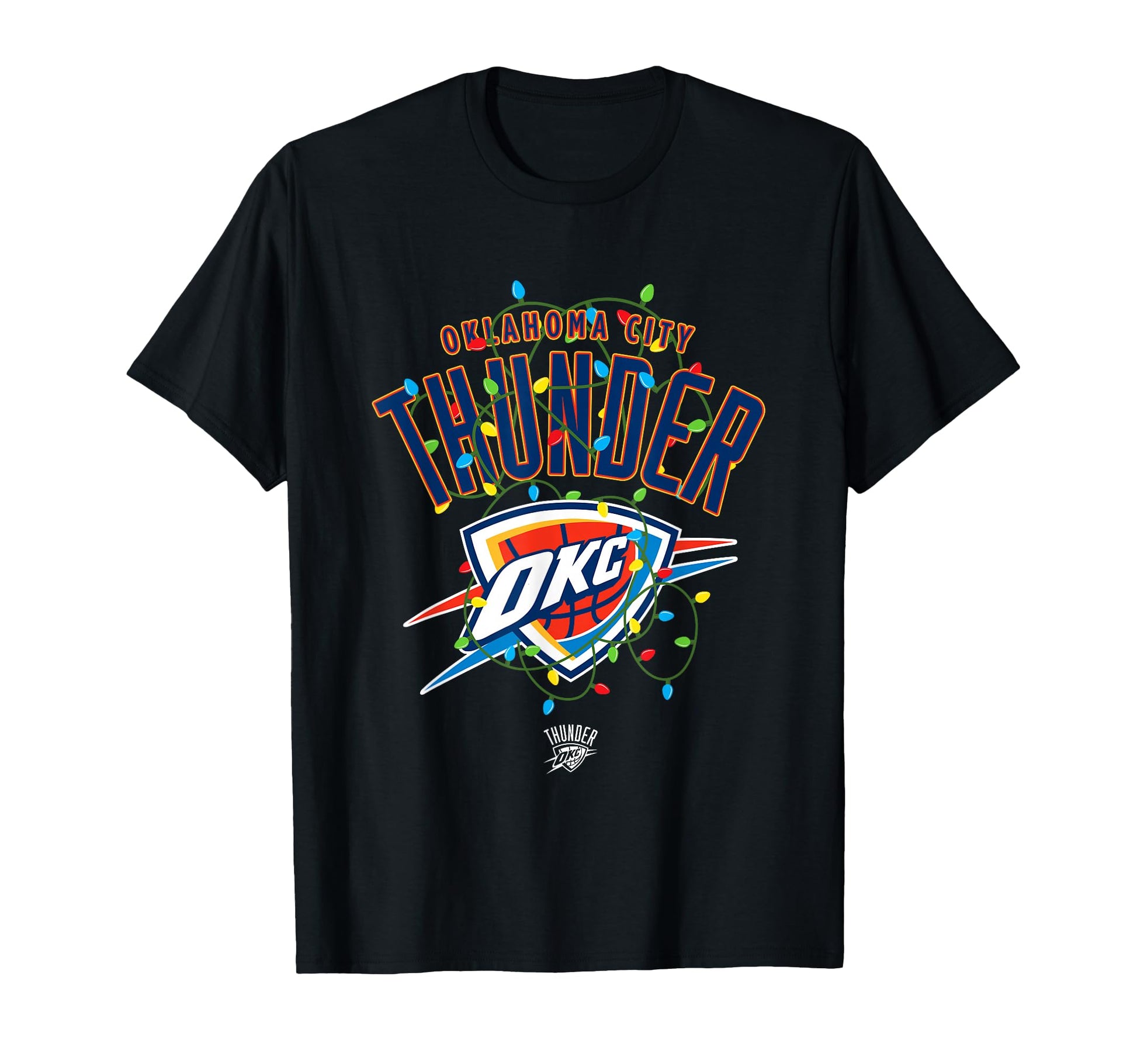 Nba Oklahoma City Thunder Lights T-Shirt - Unique Graphic for Adults - T-Shirt, Sweatshirt, Hoodie