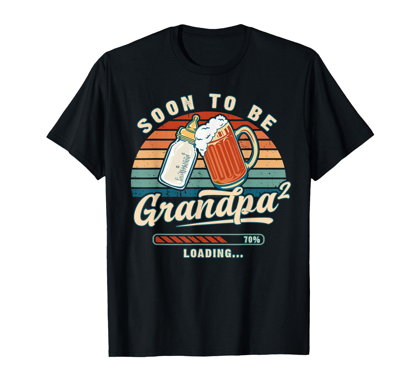 Soon To Be Grandpa 2 Loading Reveal T-Shirt - Minimalist Print for Adults - T-Shirt, Sweatshirt, Hoodie