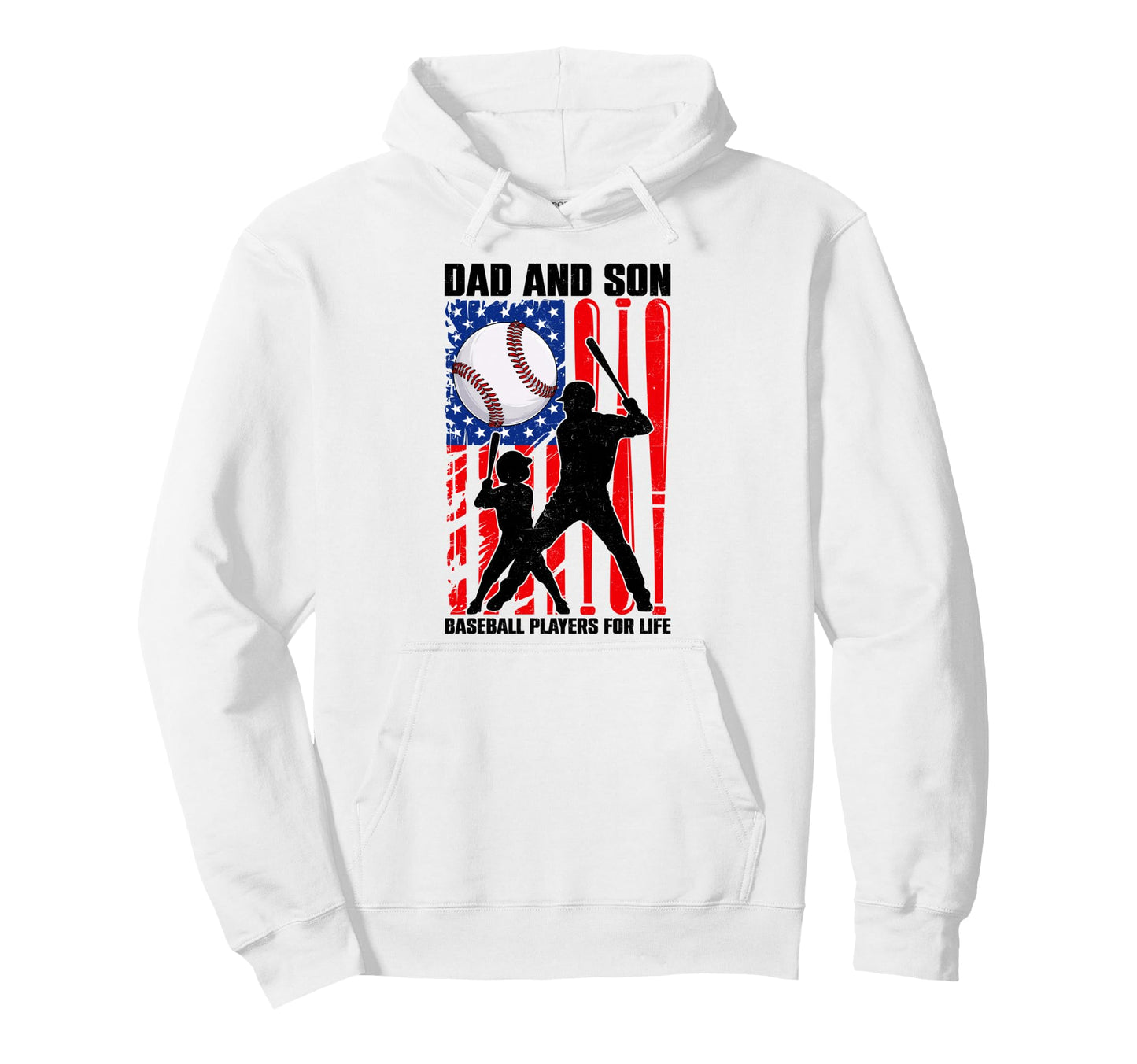 Dad Son Baseball Players Life Fathers Hoodie - Trendy Graphic Men Women - T-Shirt, Sweatshirt, Hoodie