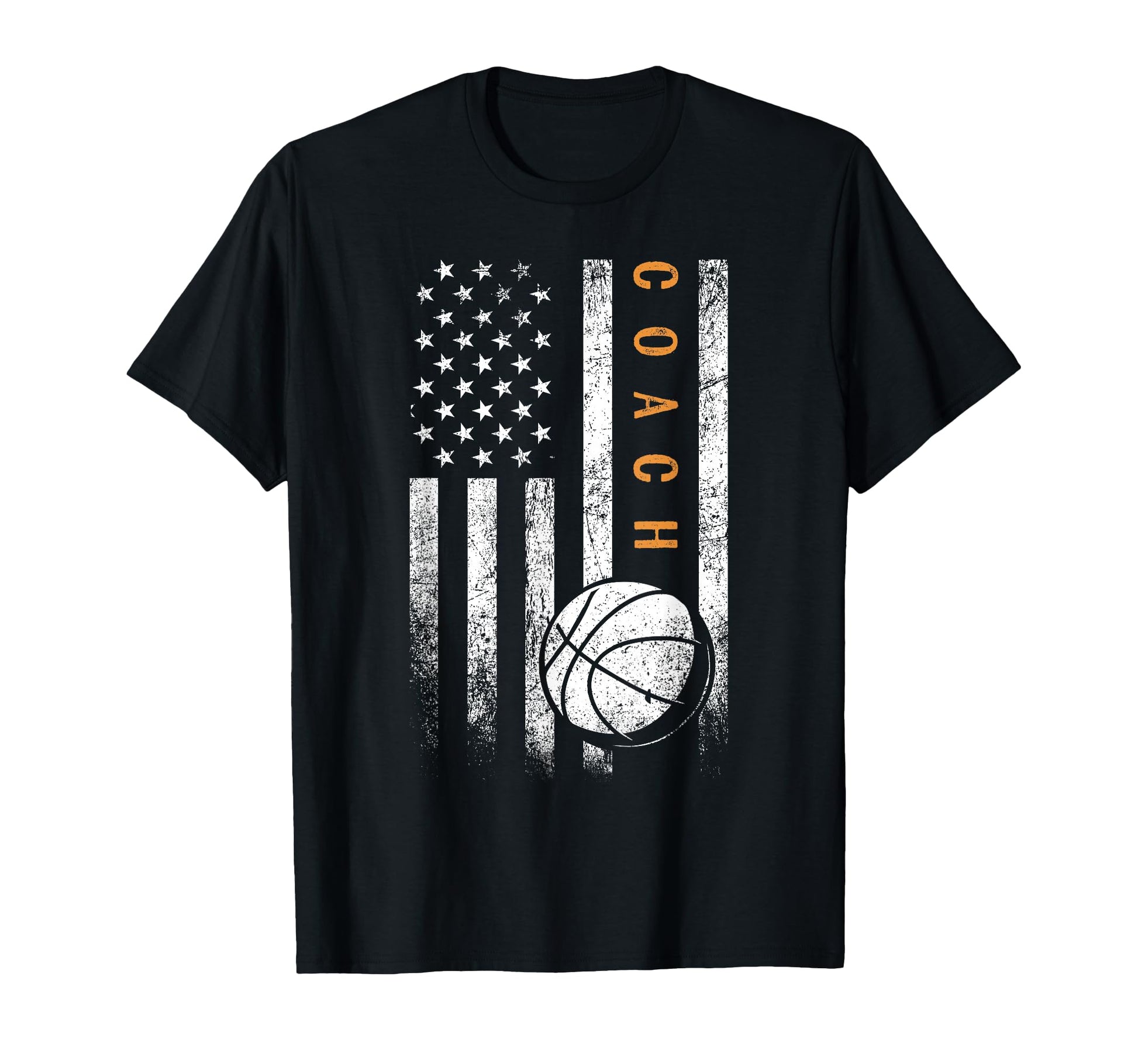 Basketball Coach American Flag T-Shirt - Custom Art Print for Adults - T-Shirt, Sweatshirt, Hoodie