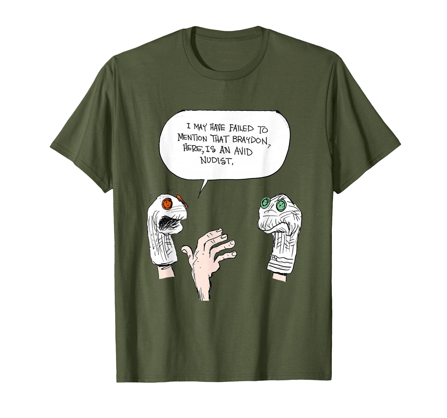 Strange Brew Sock Puppet Dad Joke T-Shirt - Novelty Apparel for Adults - T-Shirt, Sweatshirt, Hoodie