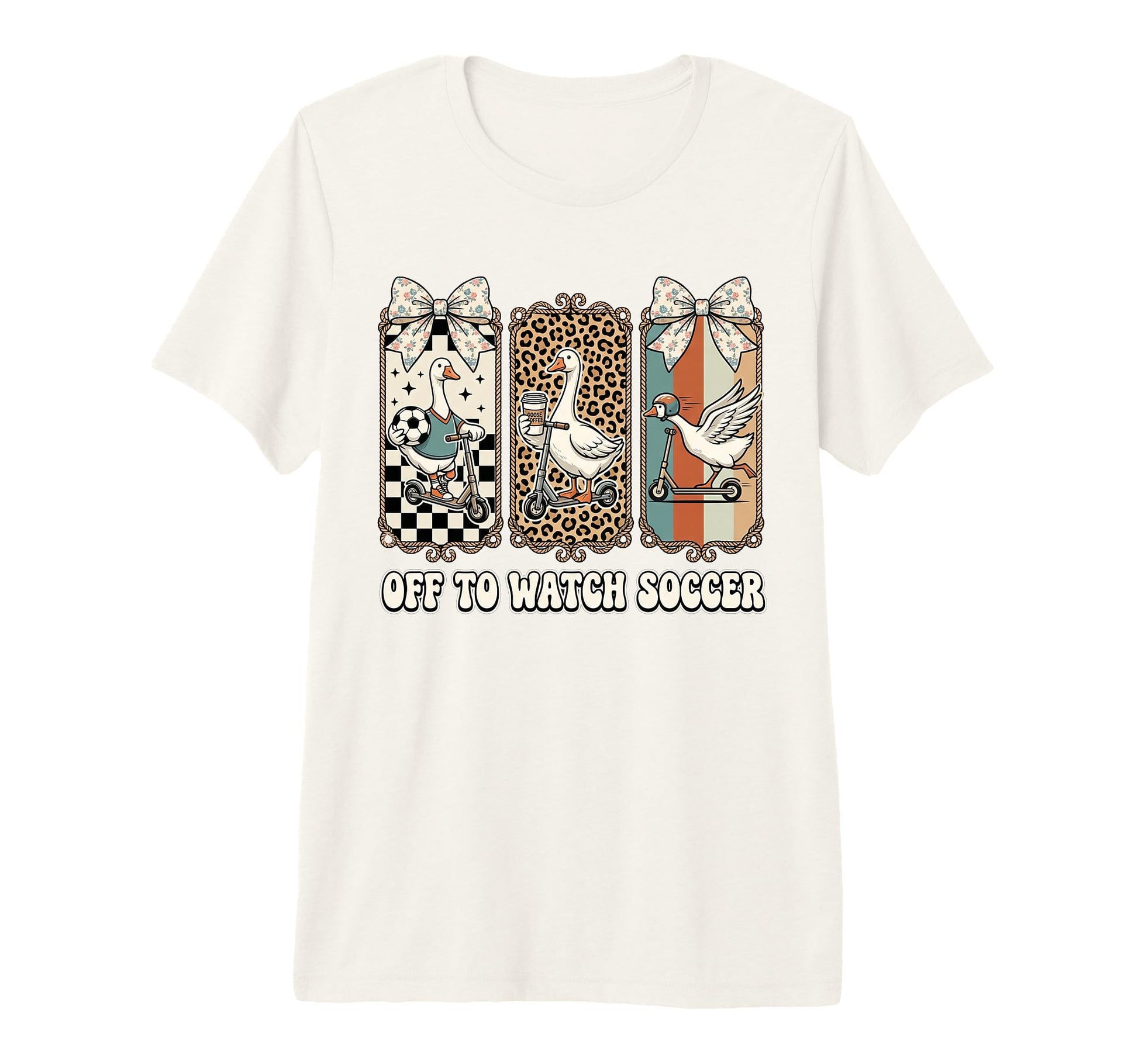Off To Watch Soccer Silly Goose Funny T-Shirt - Trendy Graphic for Adults - T-Shirt, Sweatshirt, Hoodie