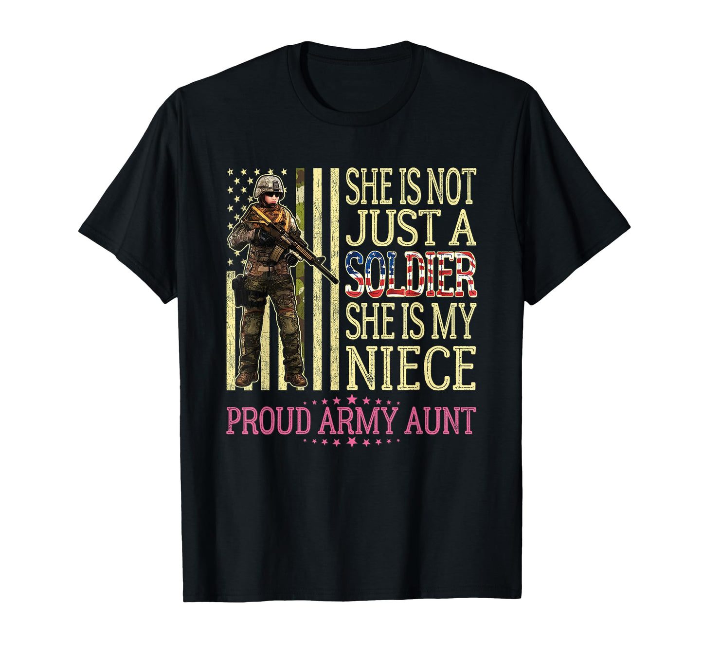 She Is Not Just Soldier She Is My T-Shirt - Unique Graphic for Adults - T-Shirt, Sweatshirt, Hoodie