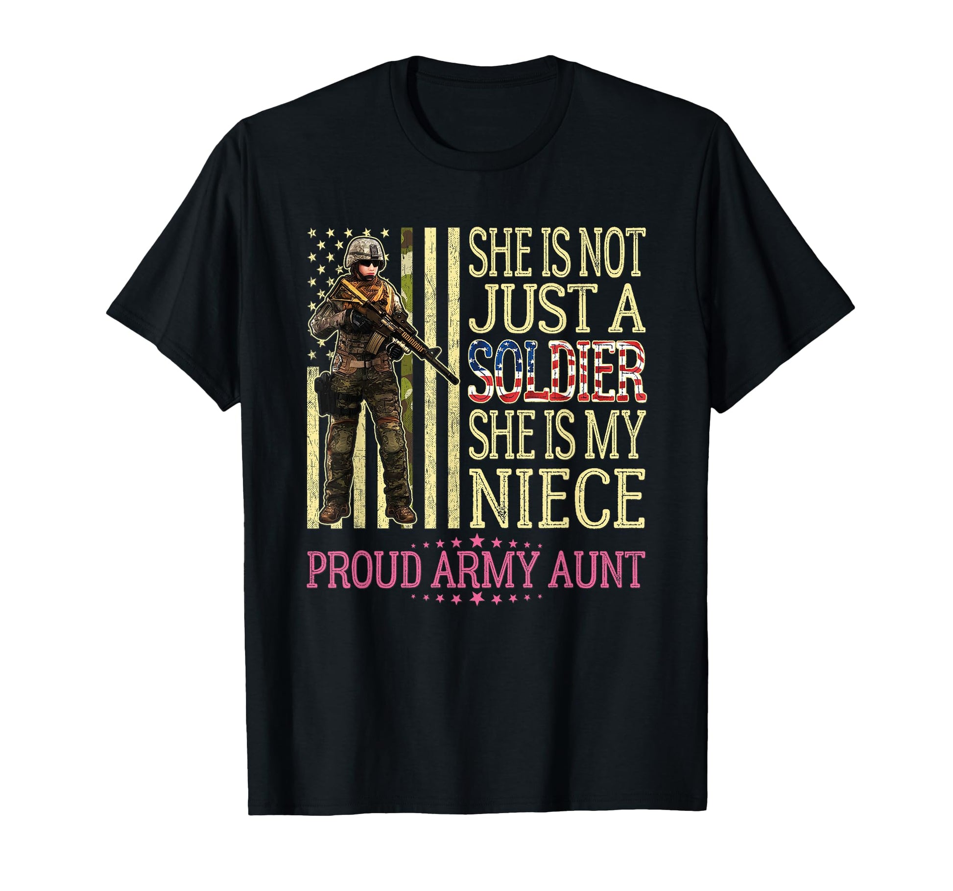 She Is Not Just Soldier She Is My T-Shirt - Unique Graphic for Adults - T-Shirt, Sweatshirt, Hoodie