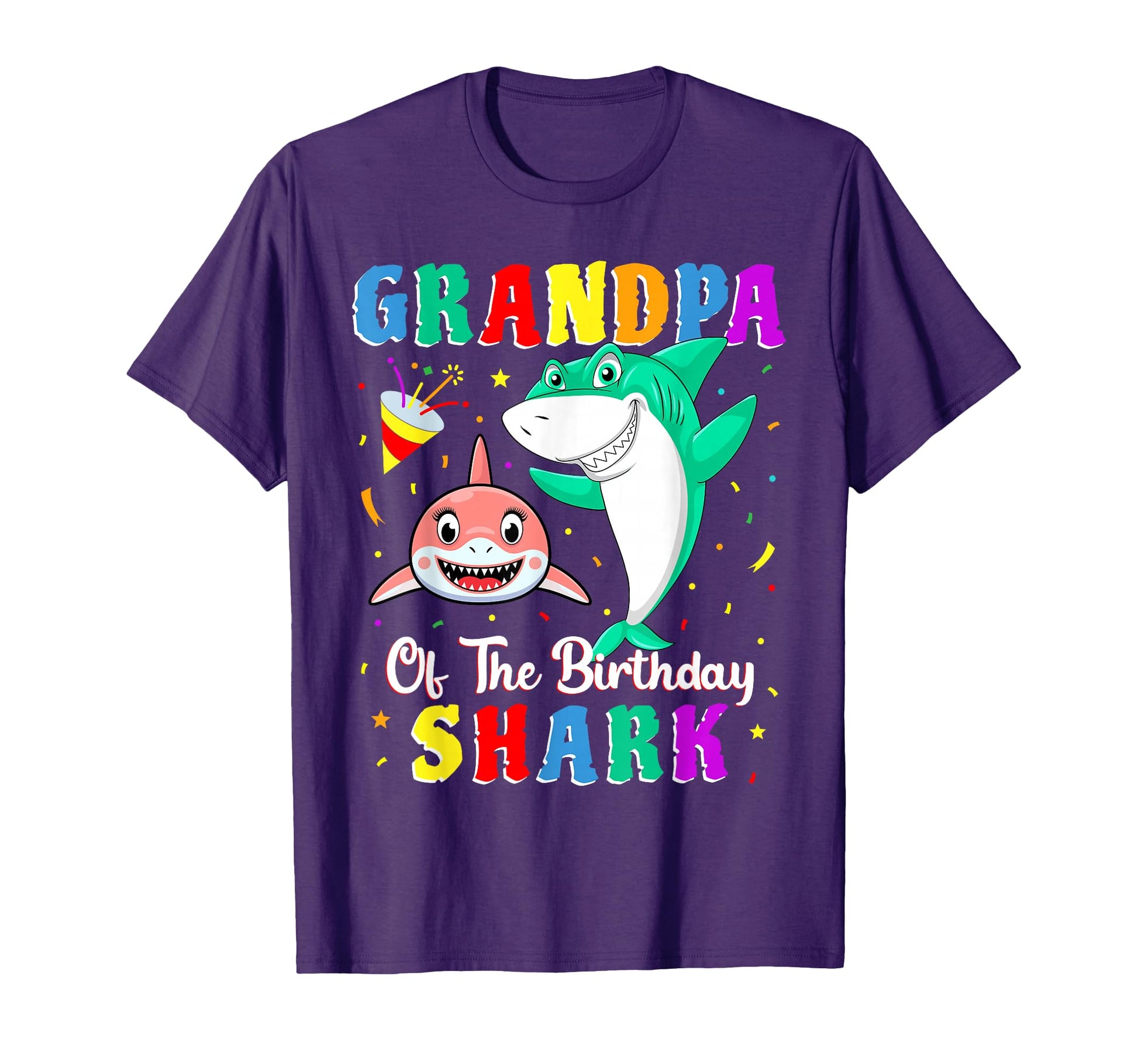 Grandpa Shark Birthday Family T-Shirt - Streetwear Style Men Women - T-Shirt, Sweatshirt, Hoodie