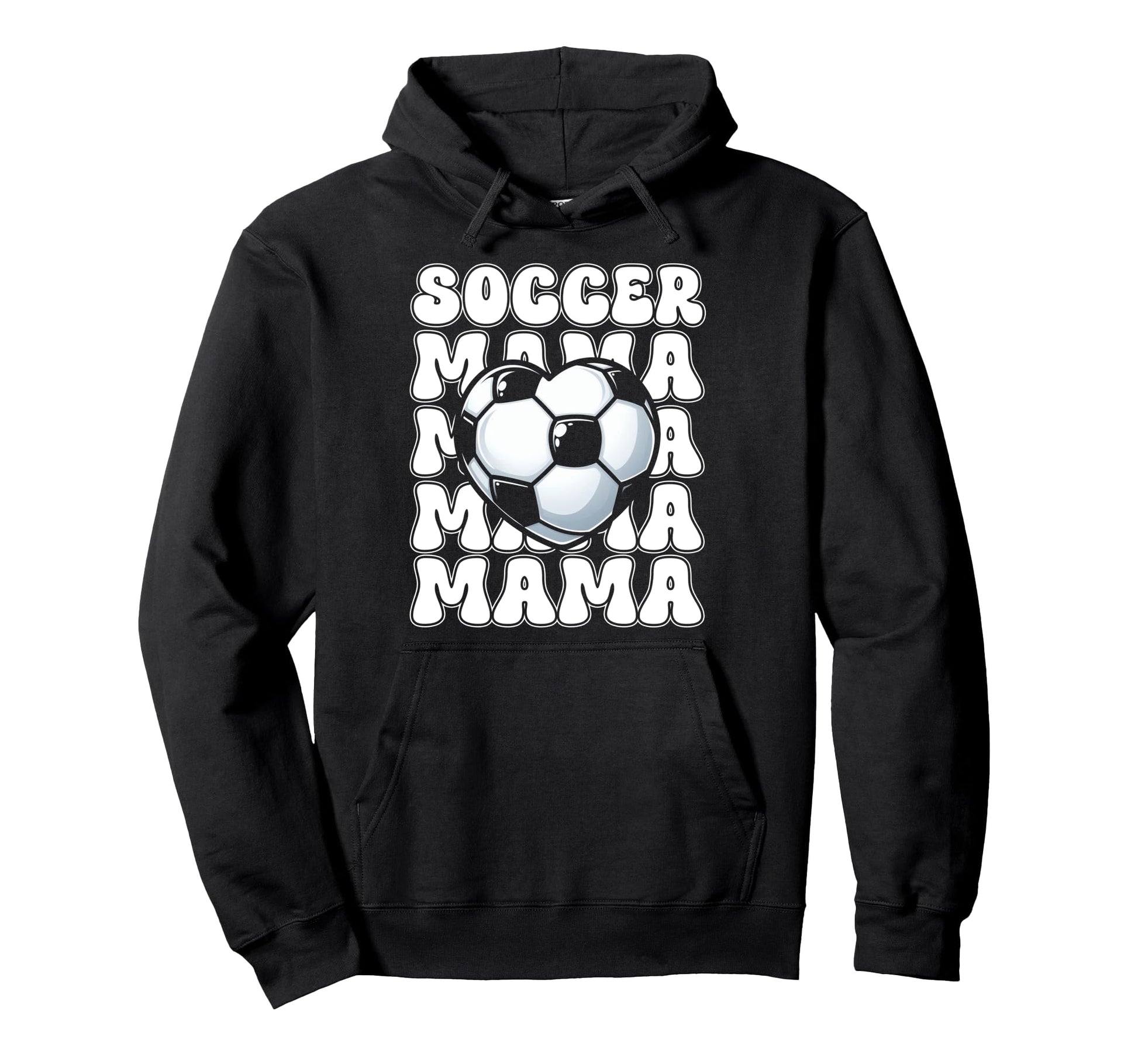 Soccer Mom Football Mama Soccer Season Hoodie - Trendy Graphic for Adults - T-Shirt, Sweatshirt, Hoodie