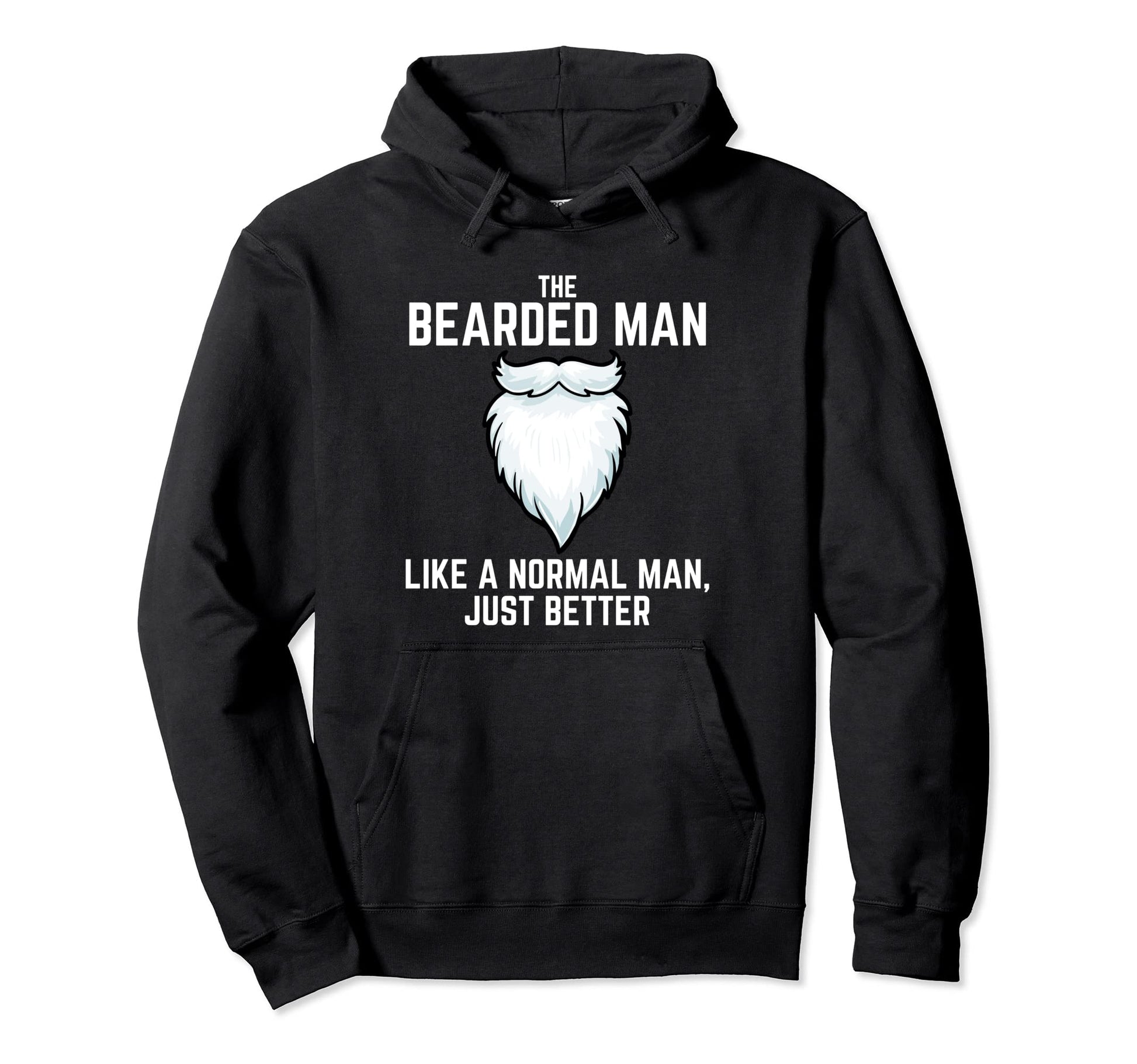 Bearded Dad Mens Beard Funny Superhero Hoodie - Custom Art Print Unisex - T-Shirt, Sweatshirt, Hoodie