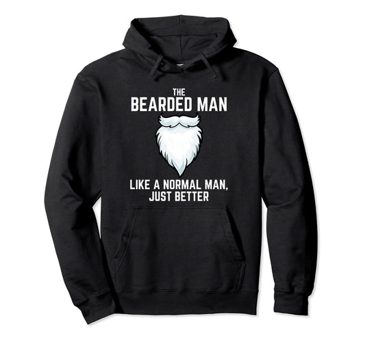 Bearded Dad Mens Beard Funny Superhero Hoodie - Custom Art Print Unisex - T-Shirt, Sweatshirt, Hoodie