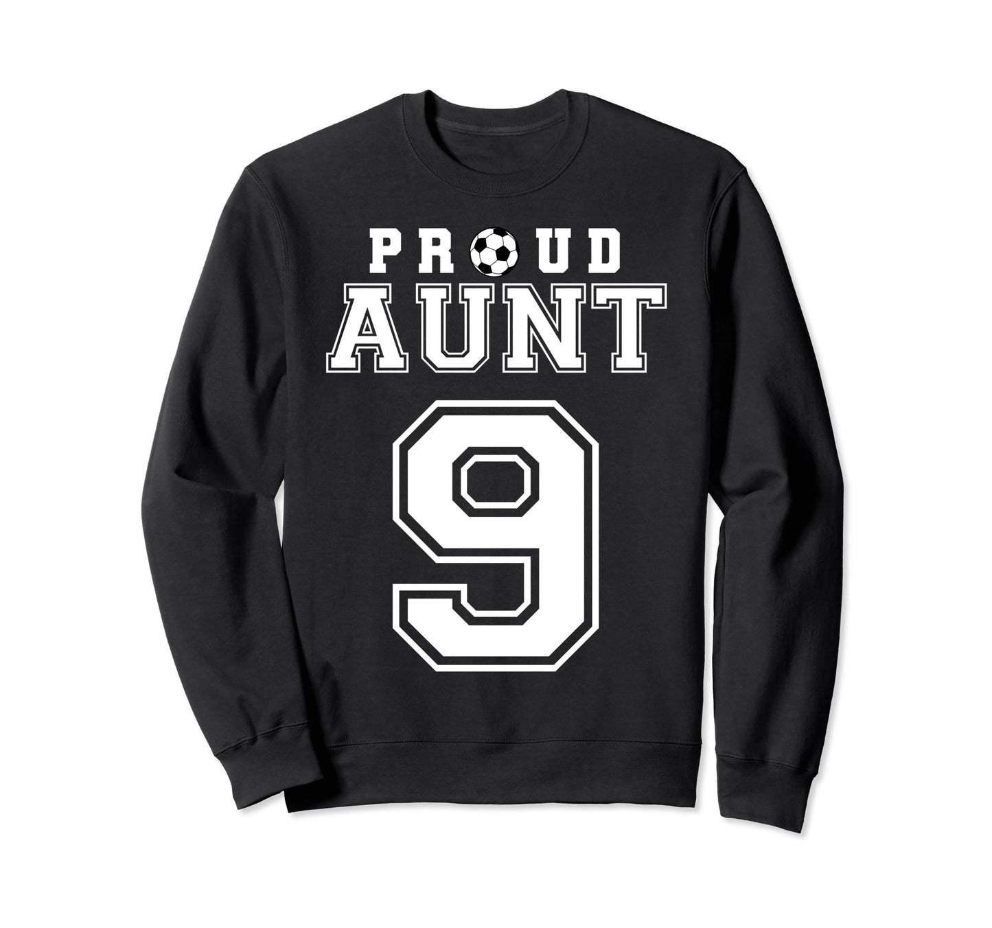 Number 9 Custom Proud Soccer Sweatshirt - Aesthetic Graphic for Adults - T-Shirt, Sweatshirt, Hoodie