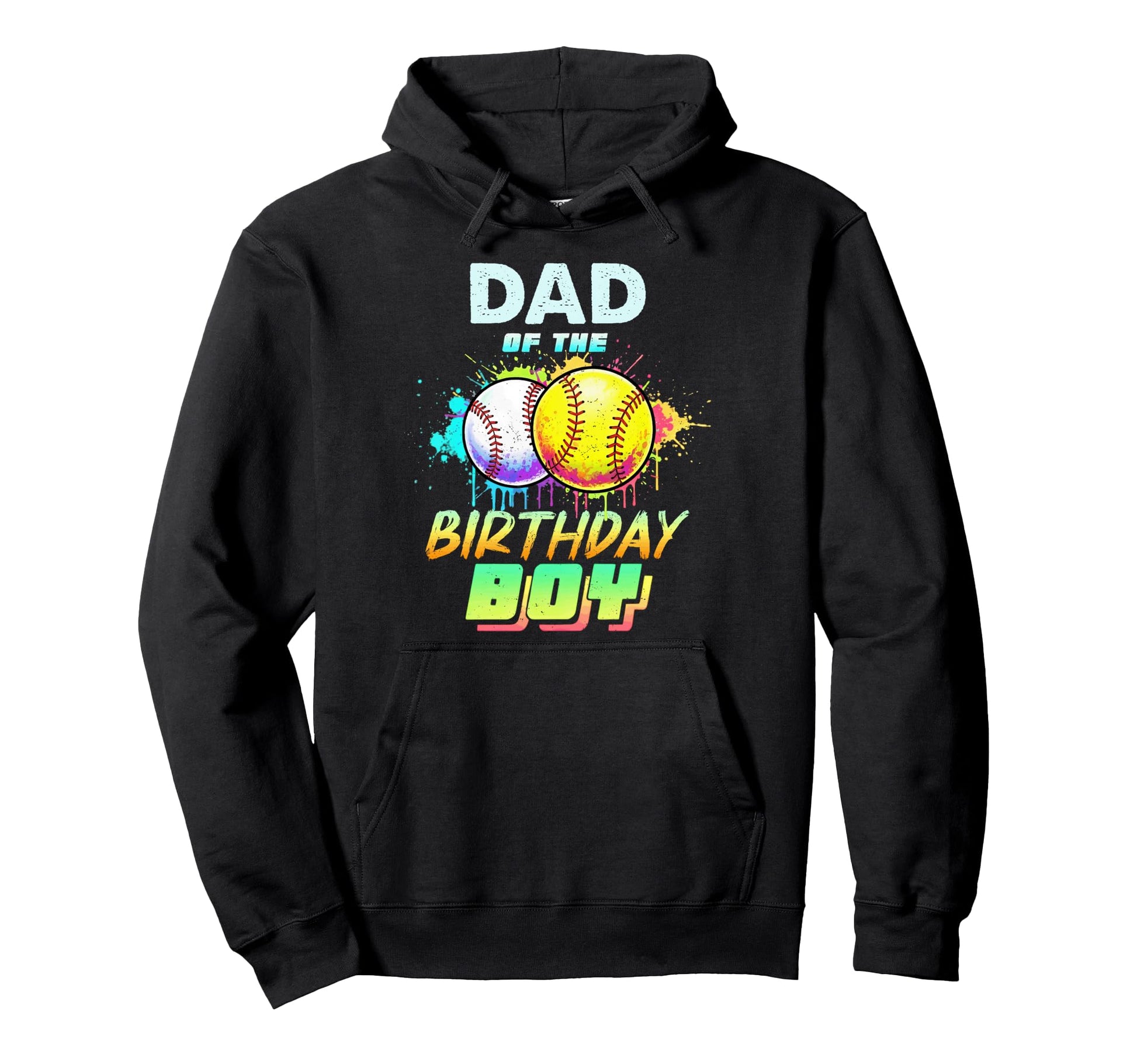 Dad Birthday Softball Baseball Hoodie - Streetwear Style for Adults - T-Shirt, Sweatshirt, Hoodie