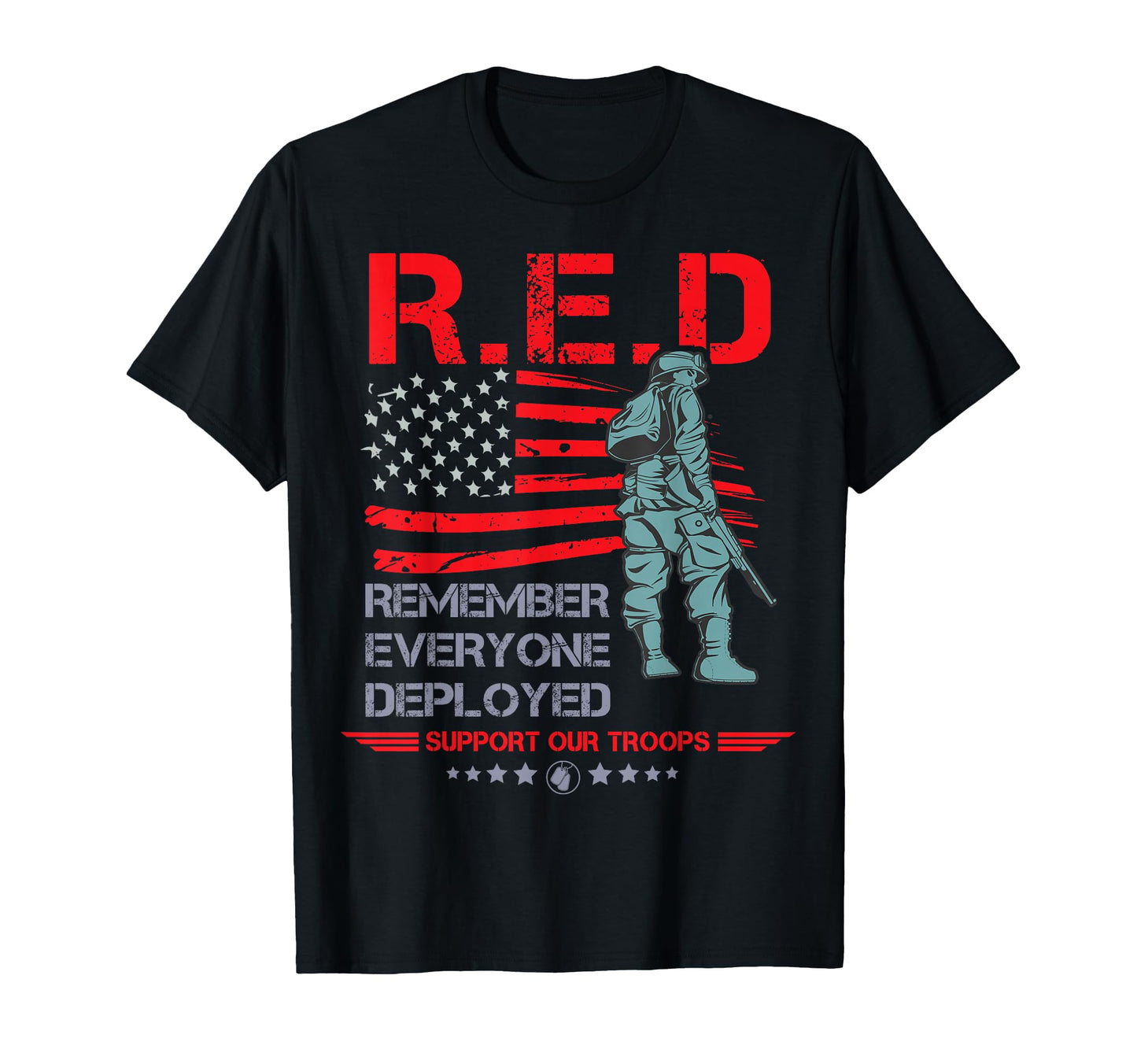 Red Friday Military Remember Everyone T-Shirt - Minimalist Print Men Women - T-Shirt, Sweatshirt, Hoodie